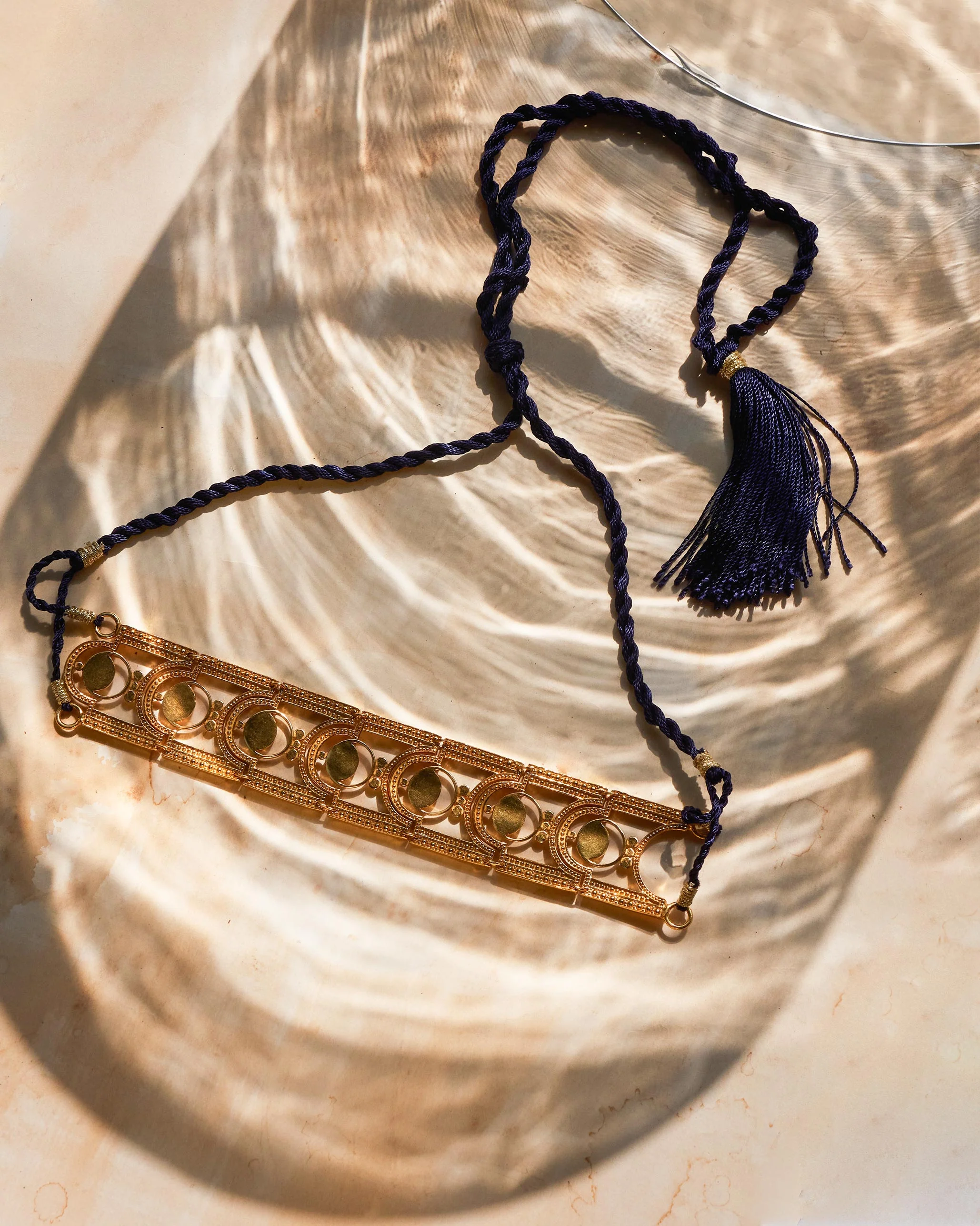 Temple Moon Choker - Gold - Image 2
