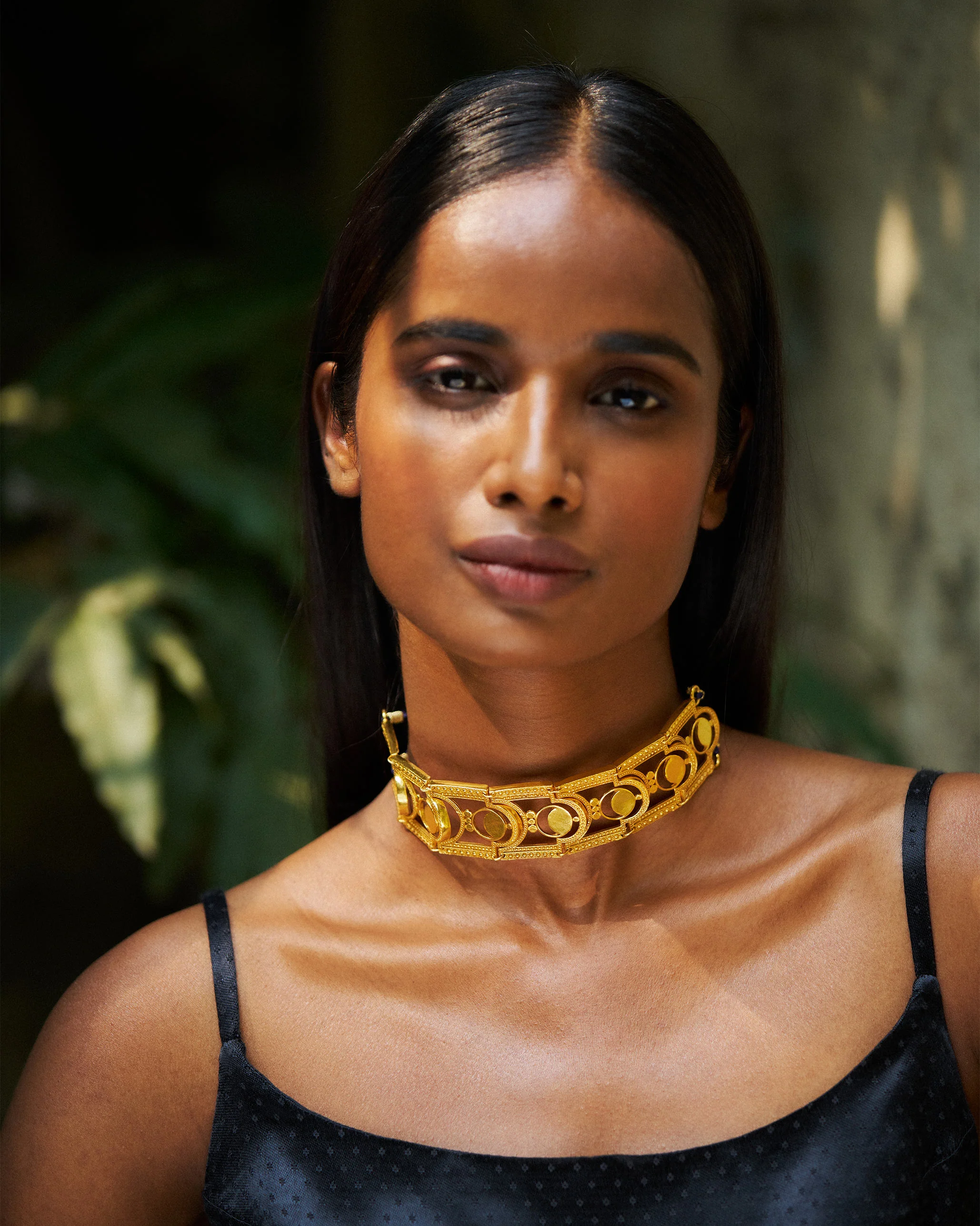 Temple Moon Choker - Gold - Image 6