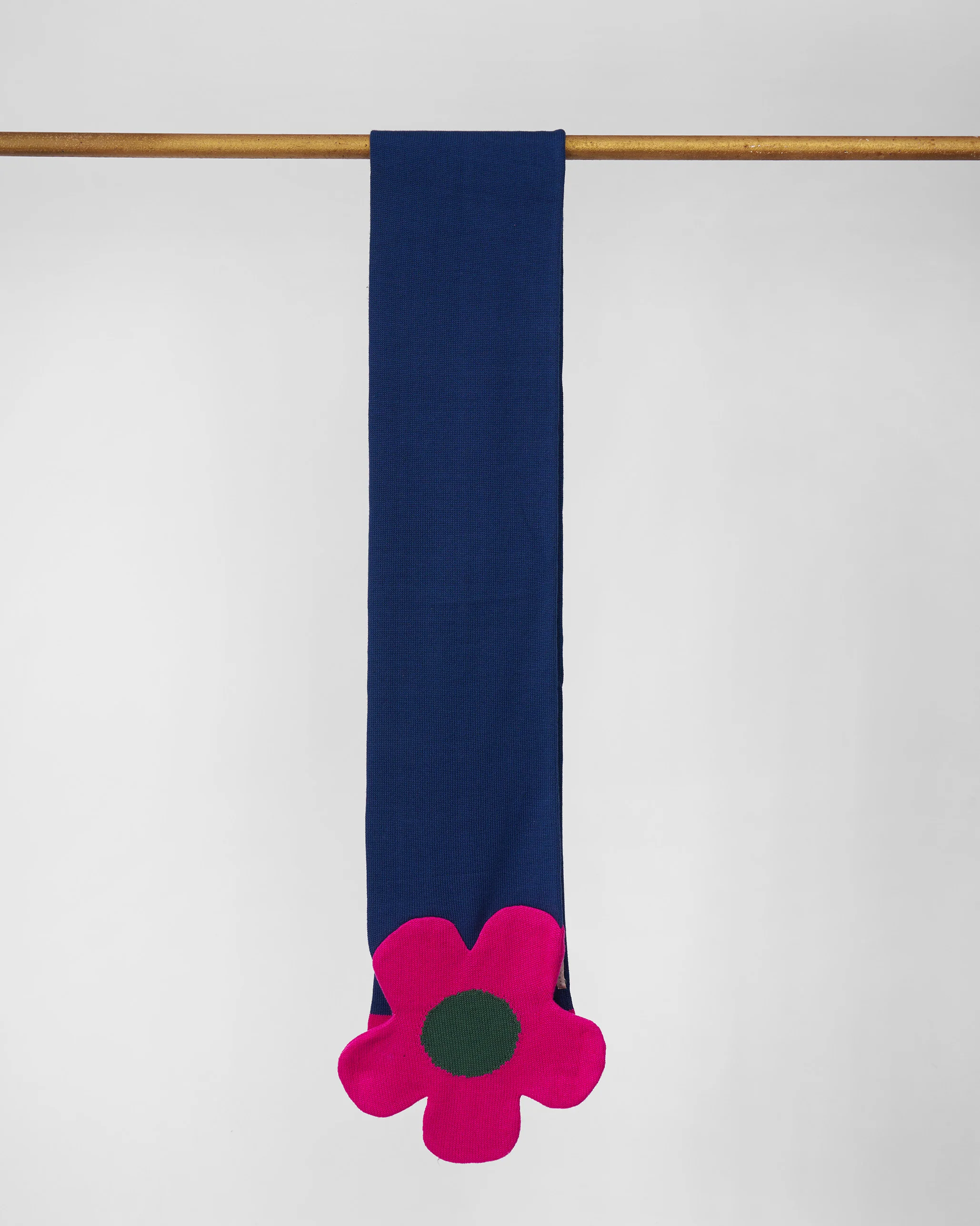Tendril Scarf - Navy & Green - Image 2