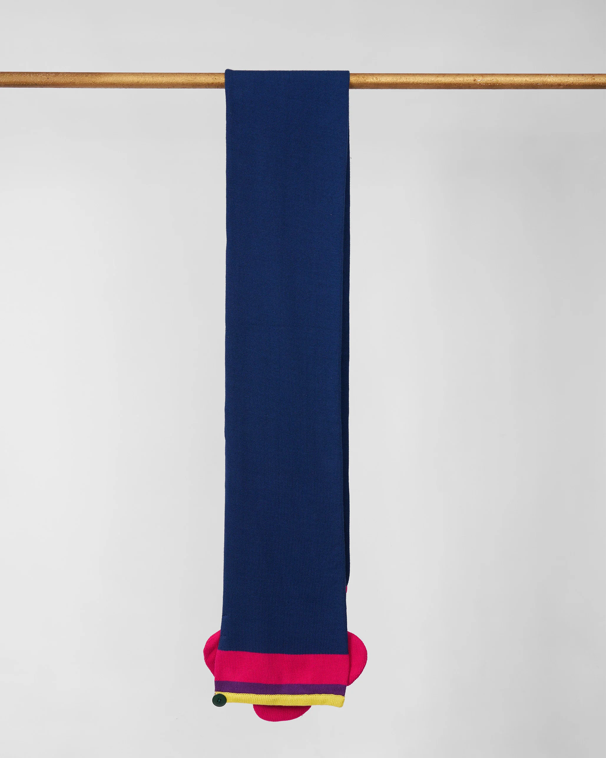Tendril Scarf - Navy & Green - Image 4