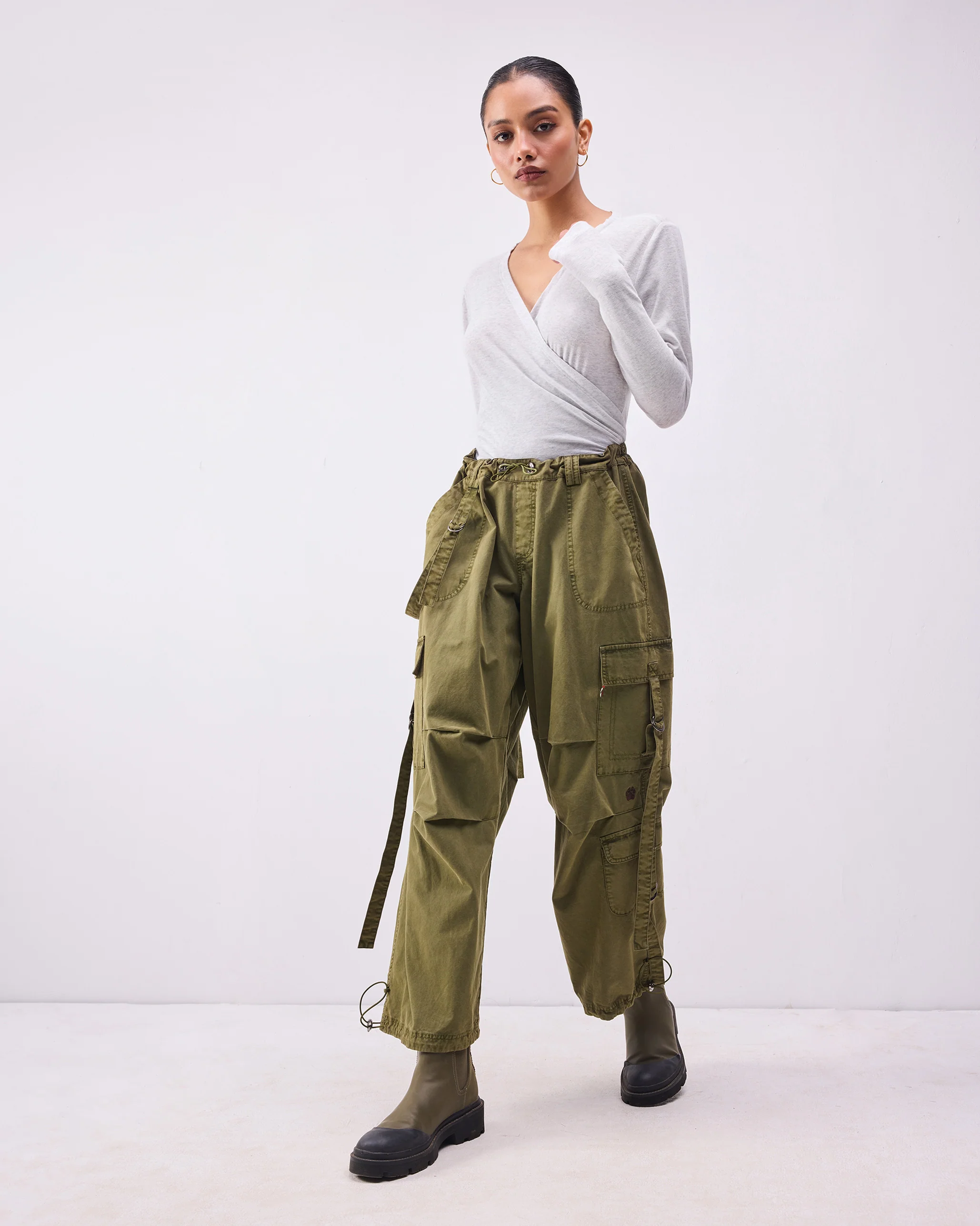 Teresa Wrap Top - Grey - Image 6
