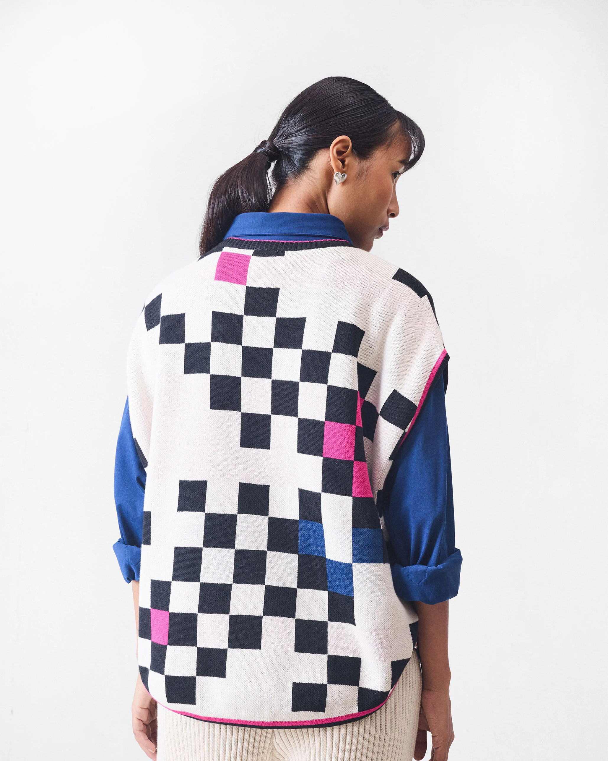 Tetris Sweater - Black & Ivory - Image 3