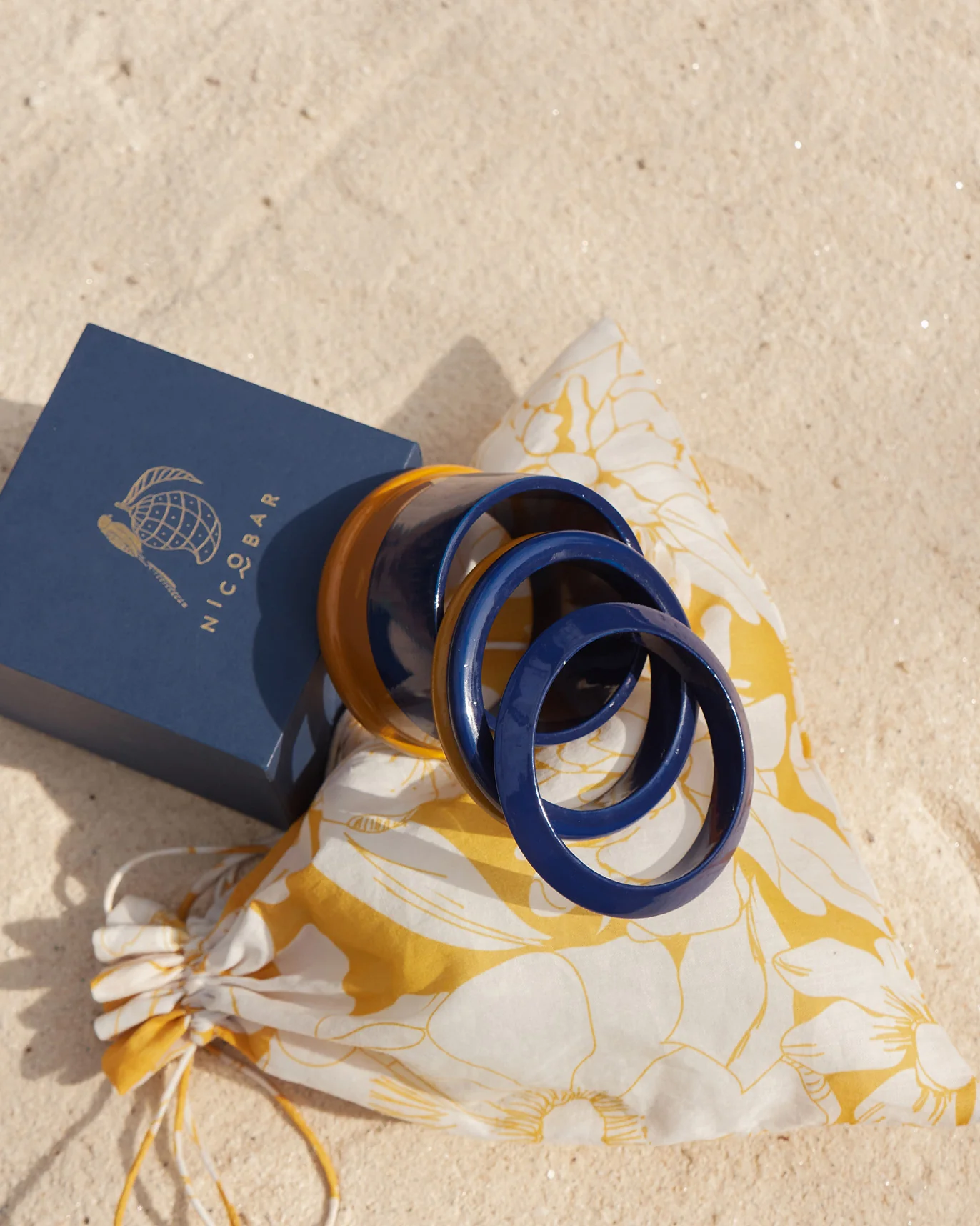 Thazin Bangle - Ochre & Blue - Image 3