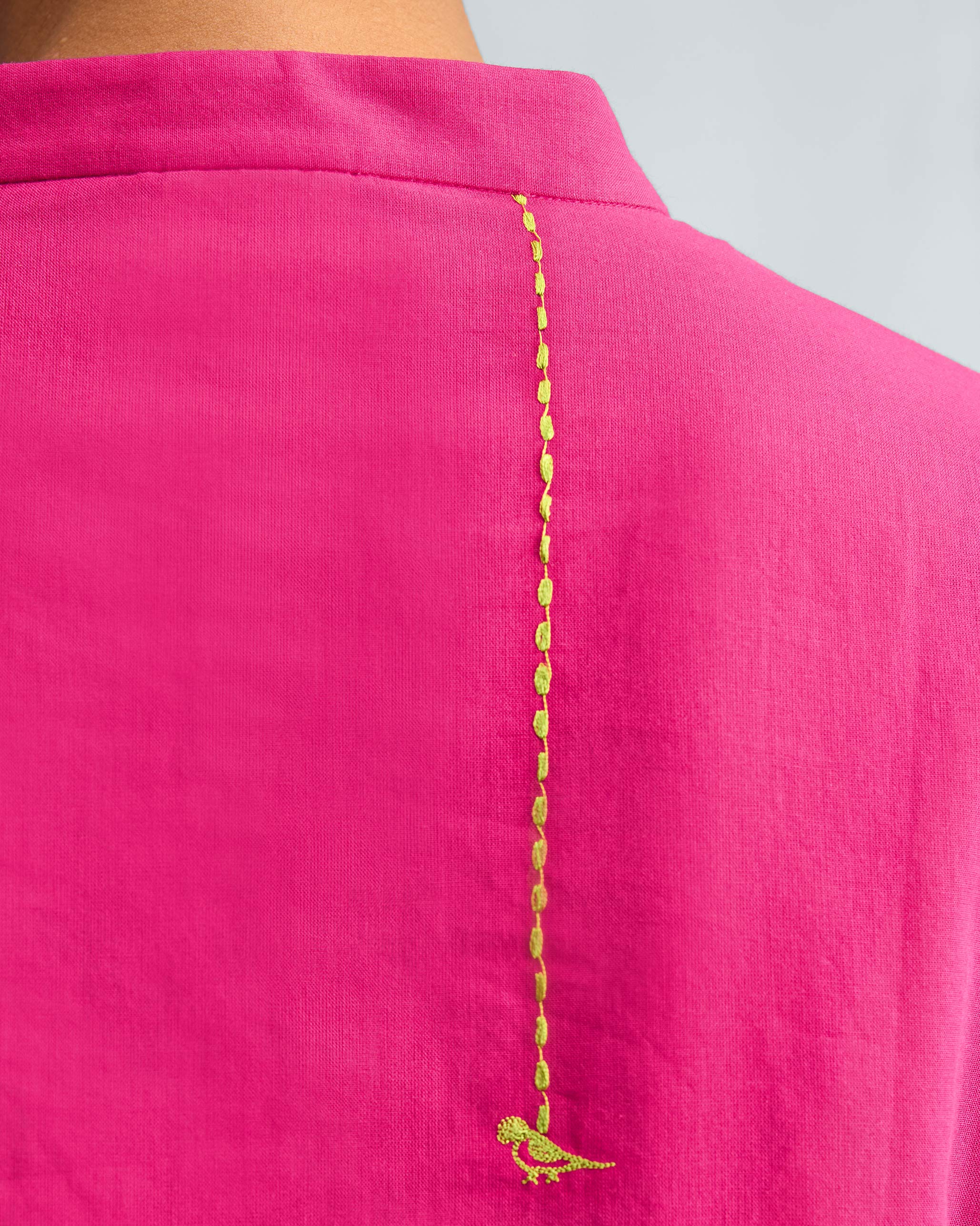 The Basic Long Kurta Set - Fuchsia - Image 4