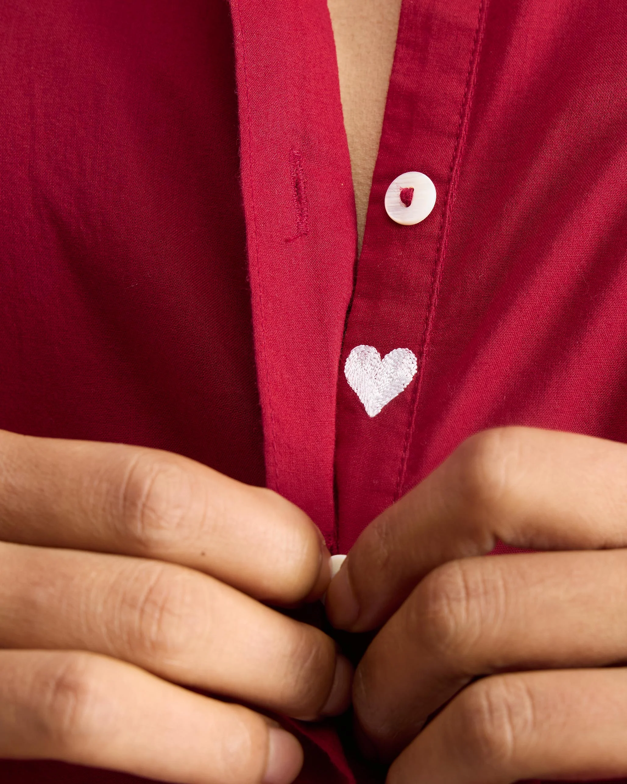 The Basic Long Kurta Set - Red - Image 6