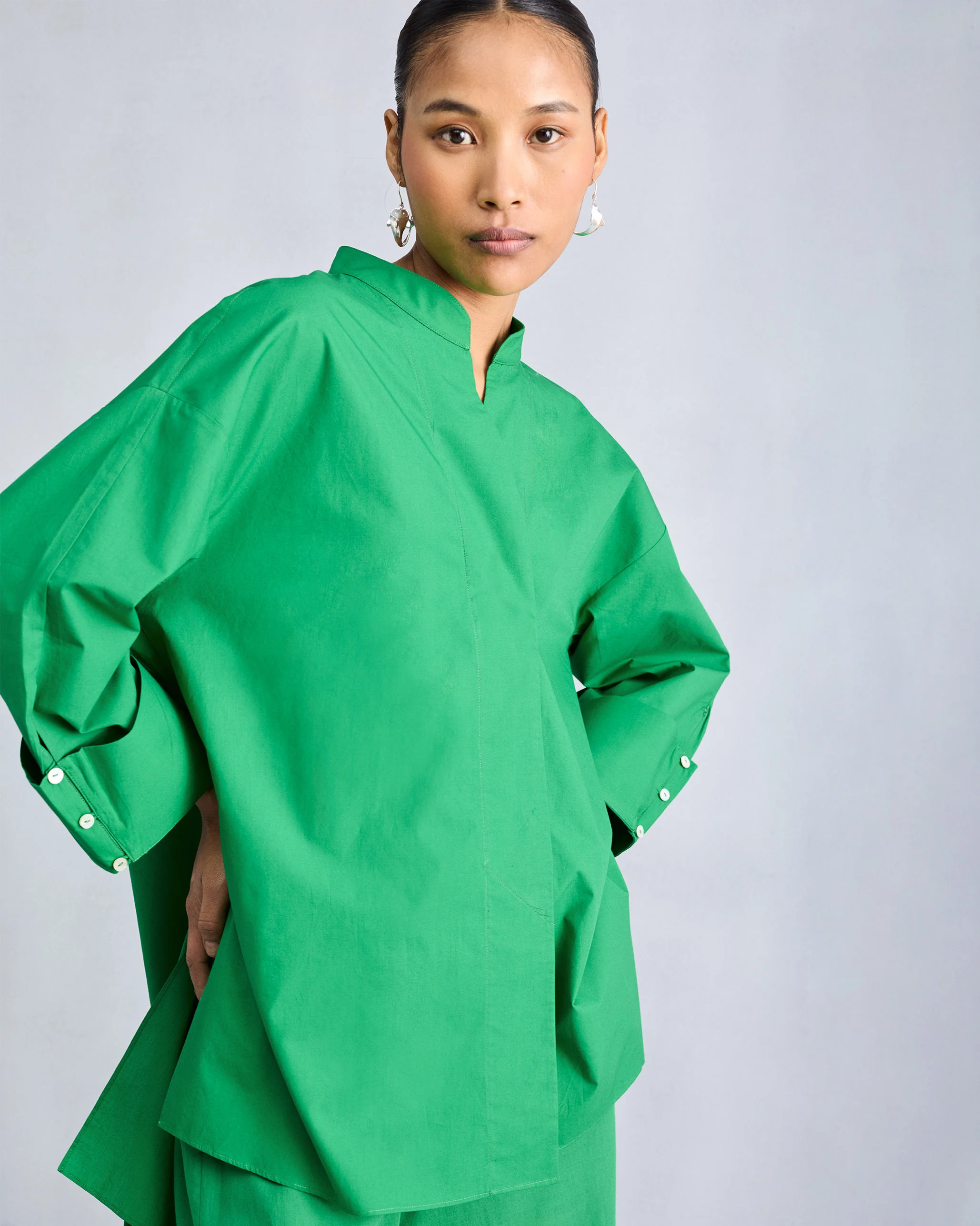 The Cirrus Shirt Set- Green - Image 3