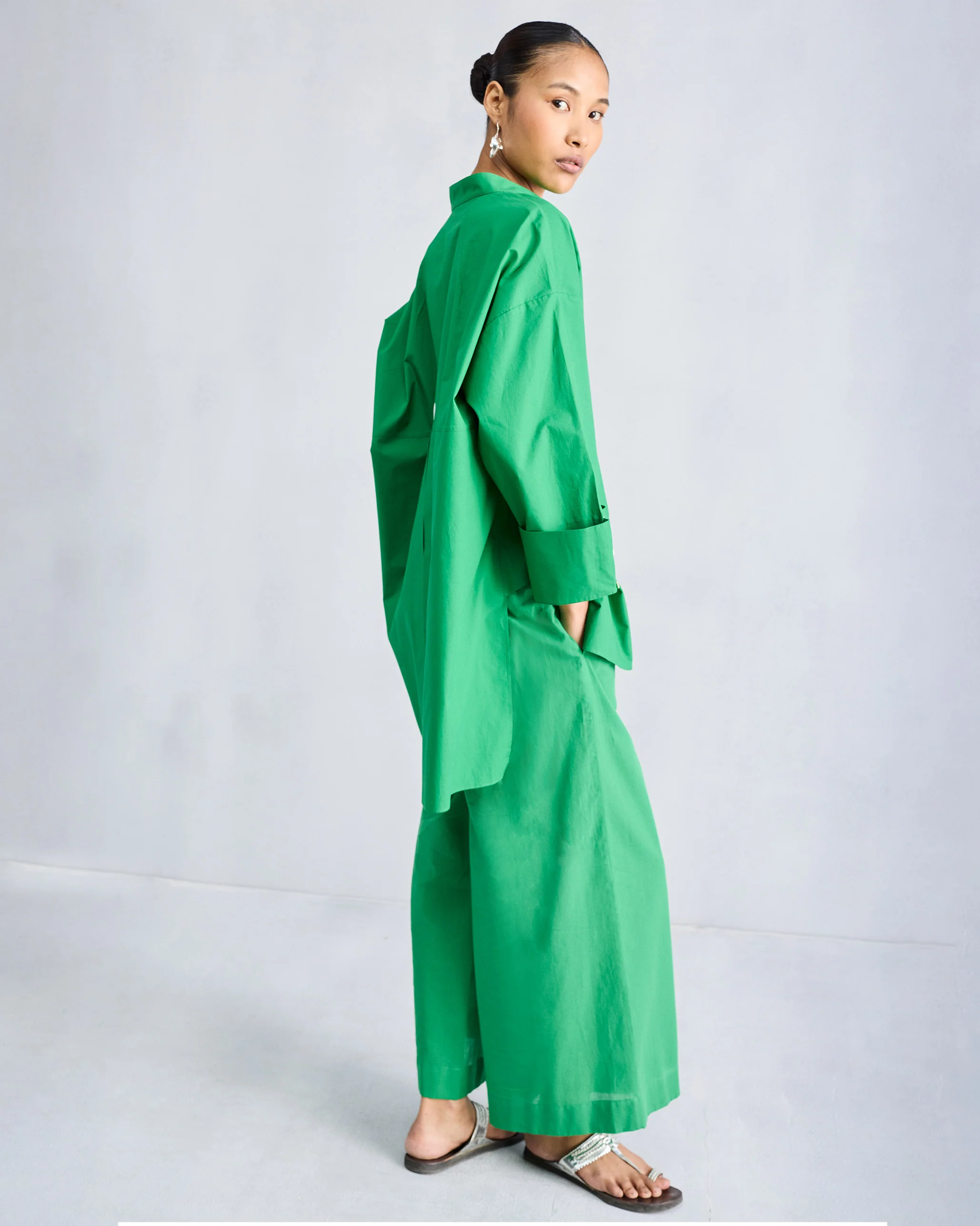 The Cirrus Shirt Set- Green - Image 4