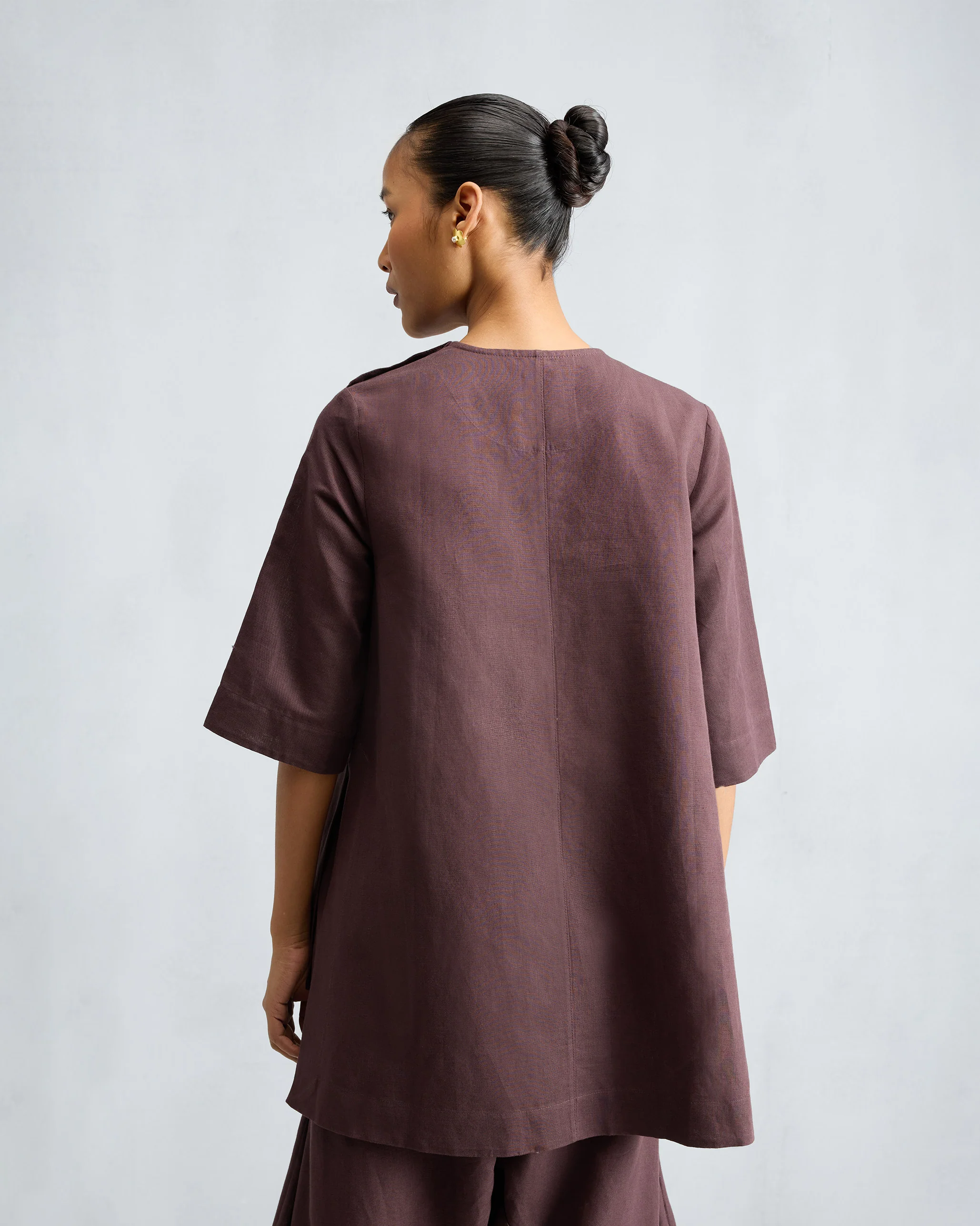 The High Slit Top Set - Chocolate Plum - Image 3