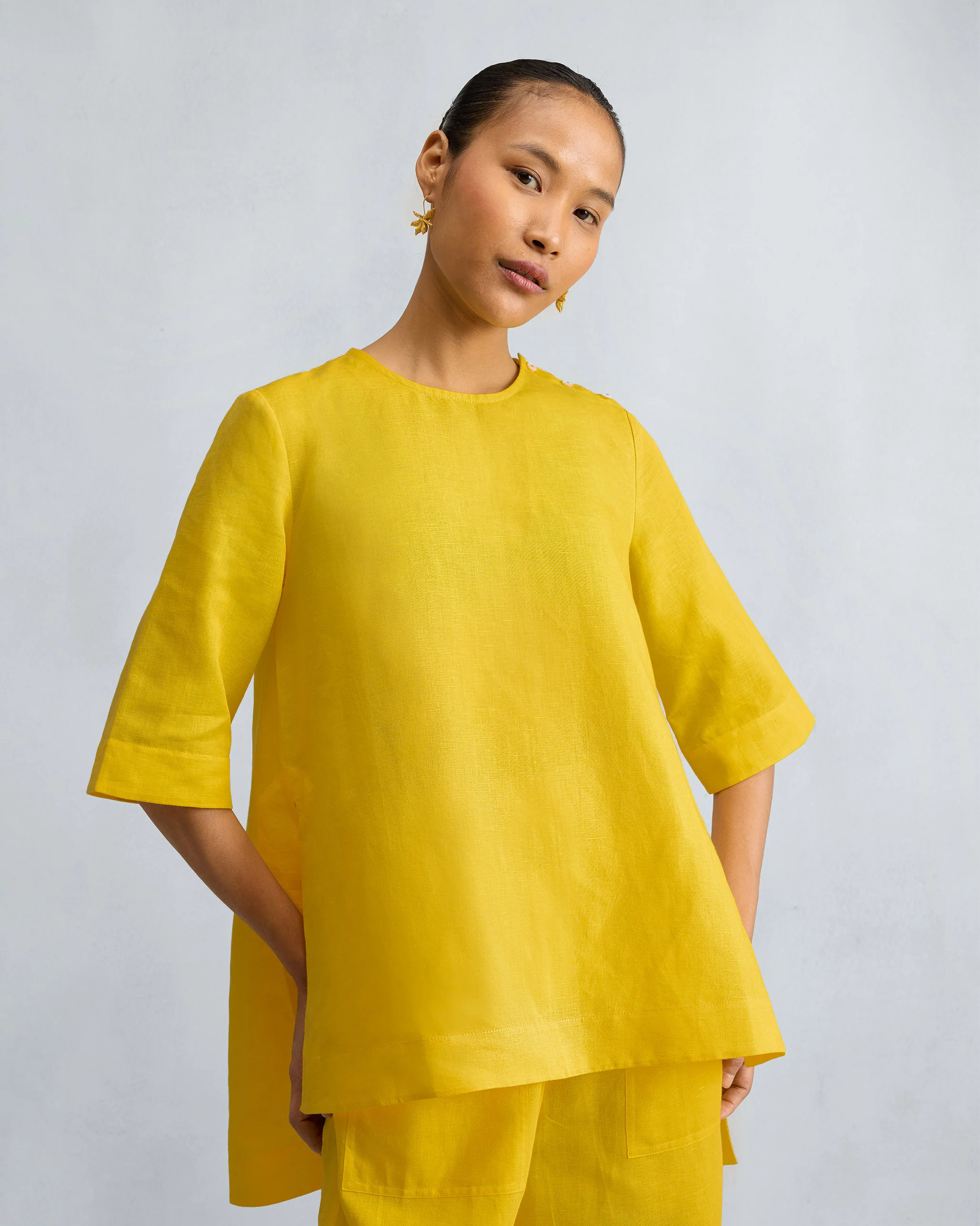 The High Slit Top Set - Yellow - Image 4