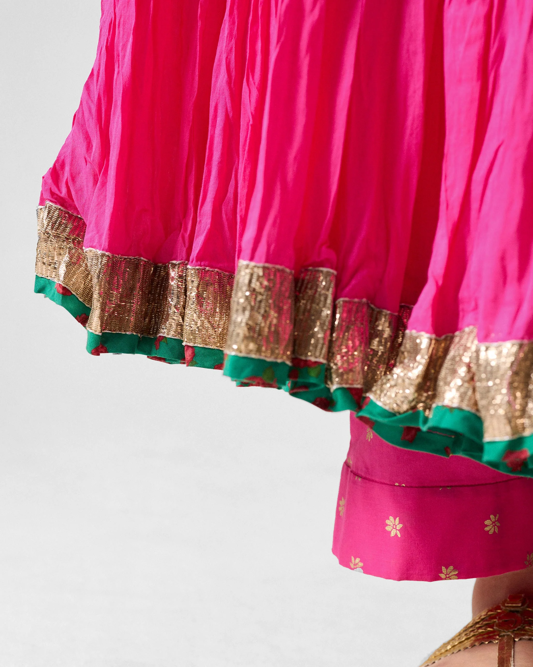 The Kochi Kurta Set - Fuchsia & Gold - Image 6