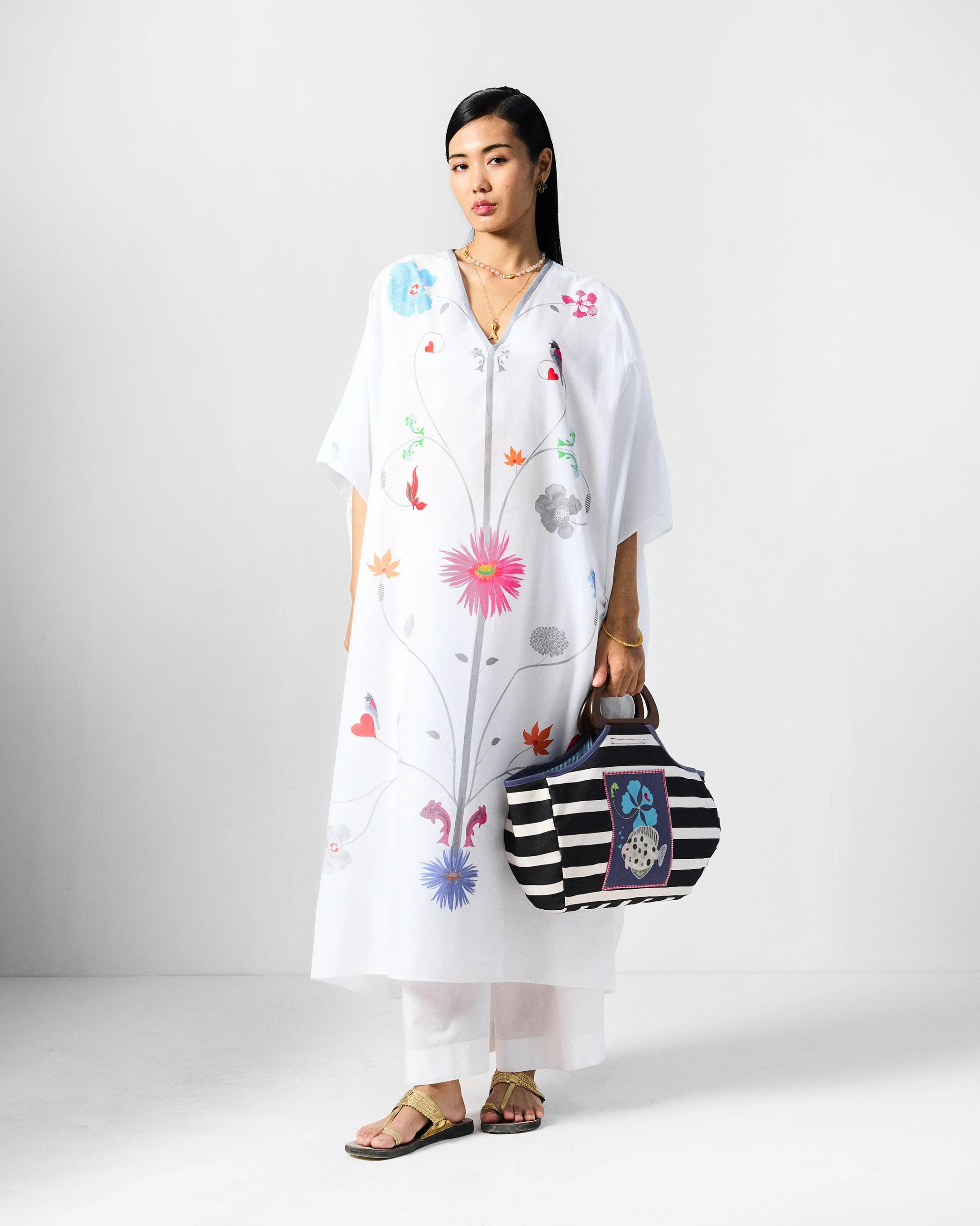 The Kohima Kaftan Set - Multicolour - Image 7
