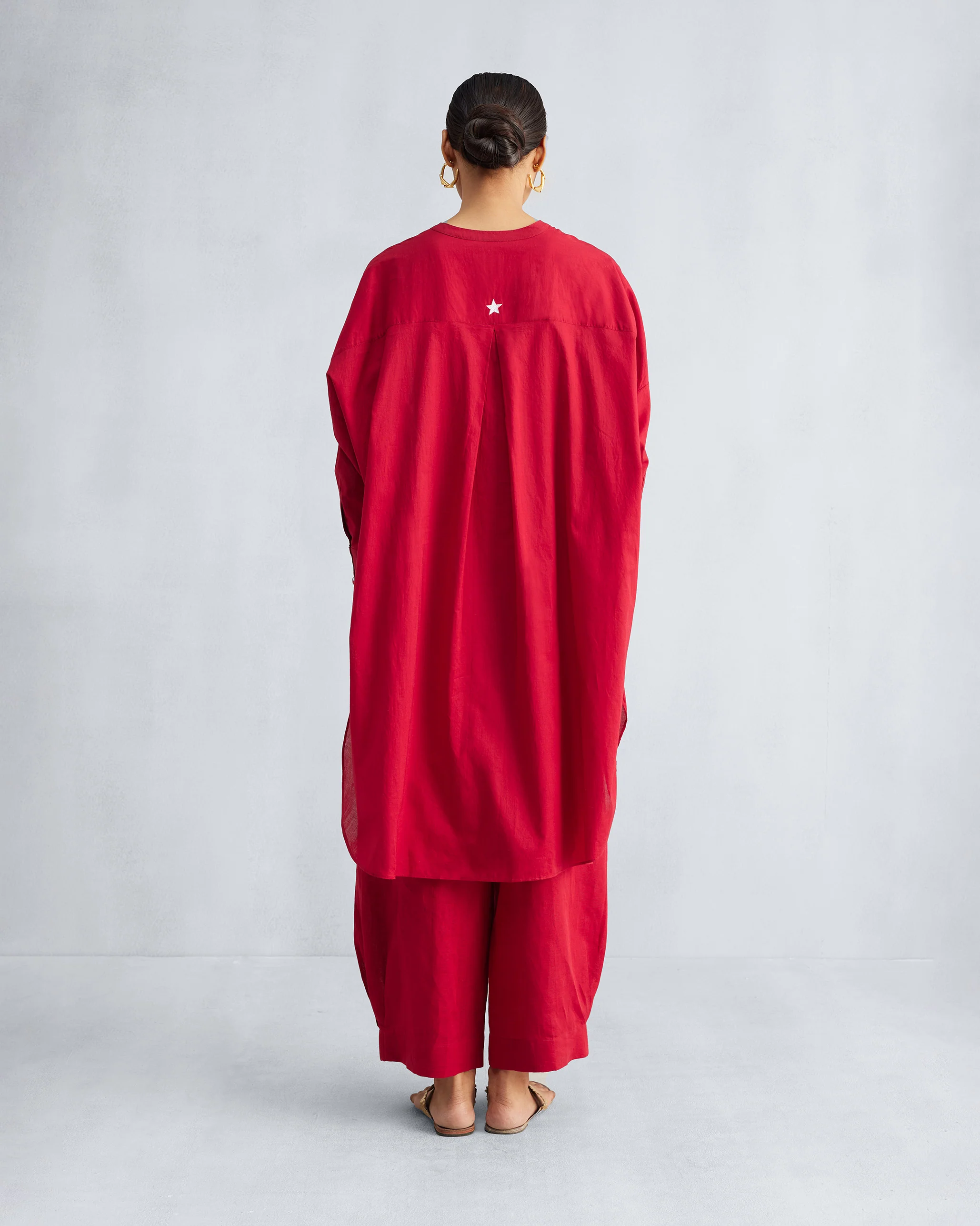 The Lazy sunday Tunic Set - Red - Image 4