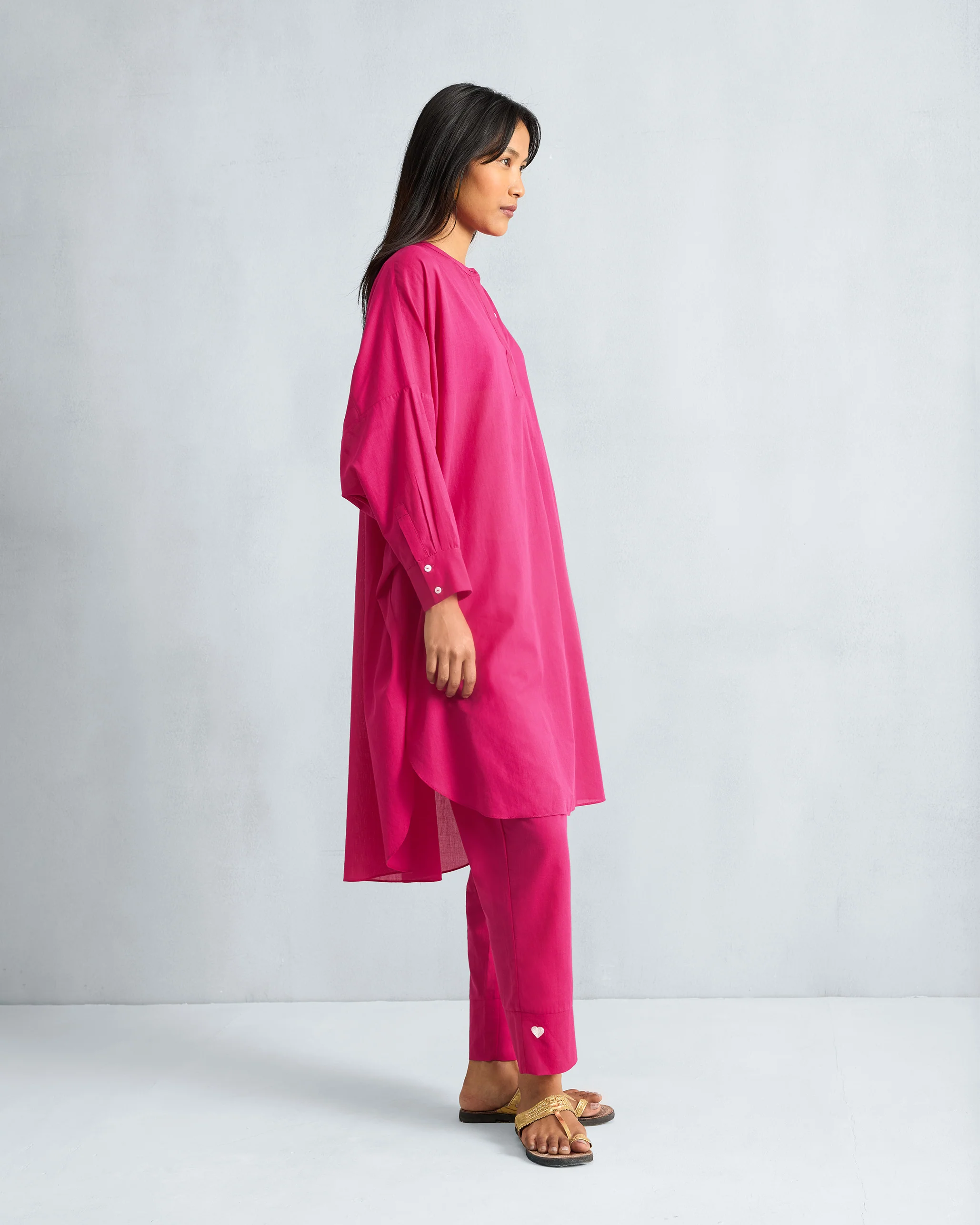 The Lazy Sunday Tunic Set - Fuchsia - Image 2