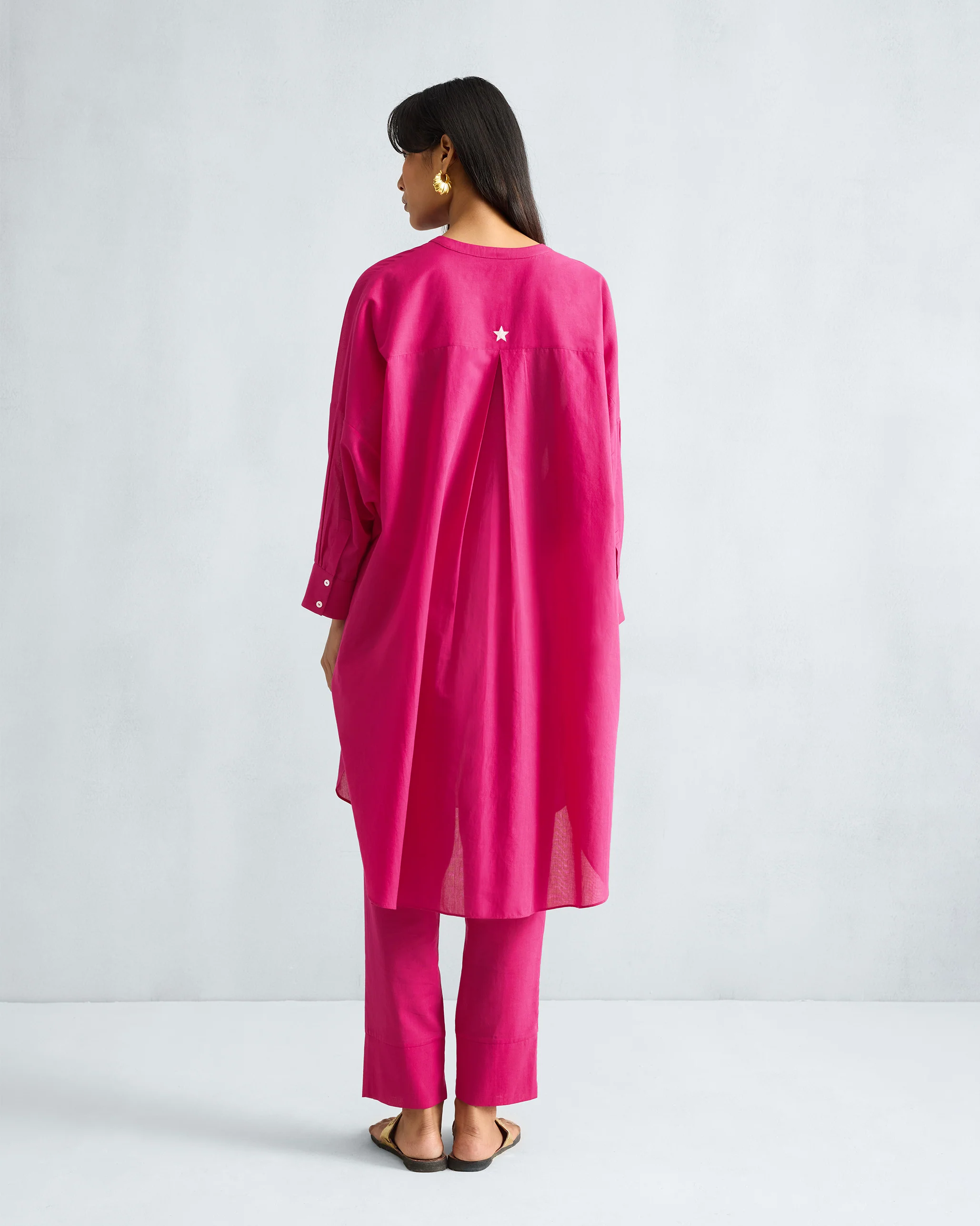 The Lazy Sunday Tunic Set - Fuchsia - Image 3