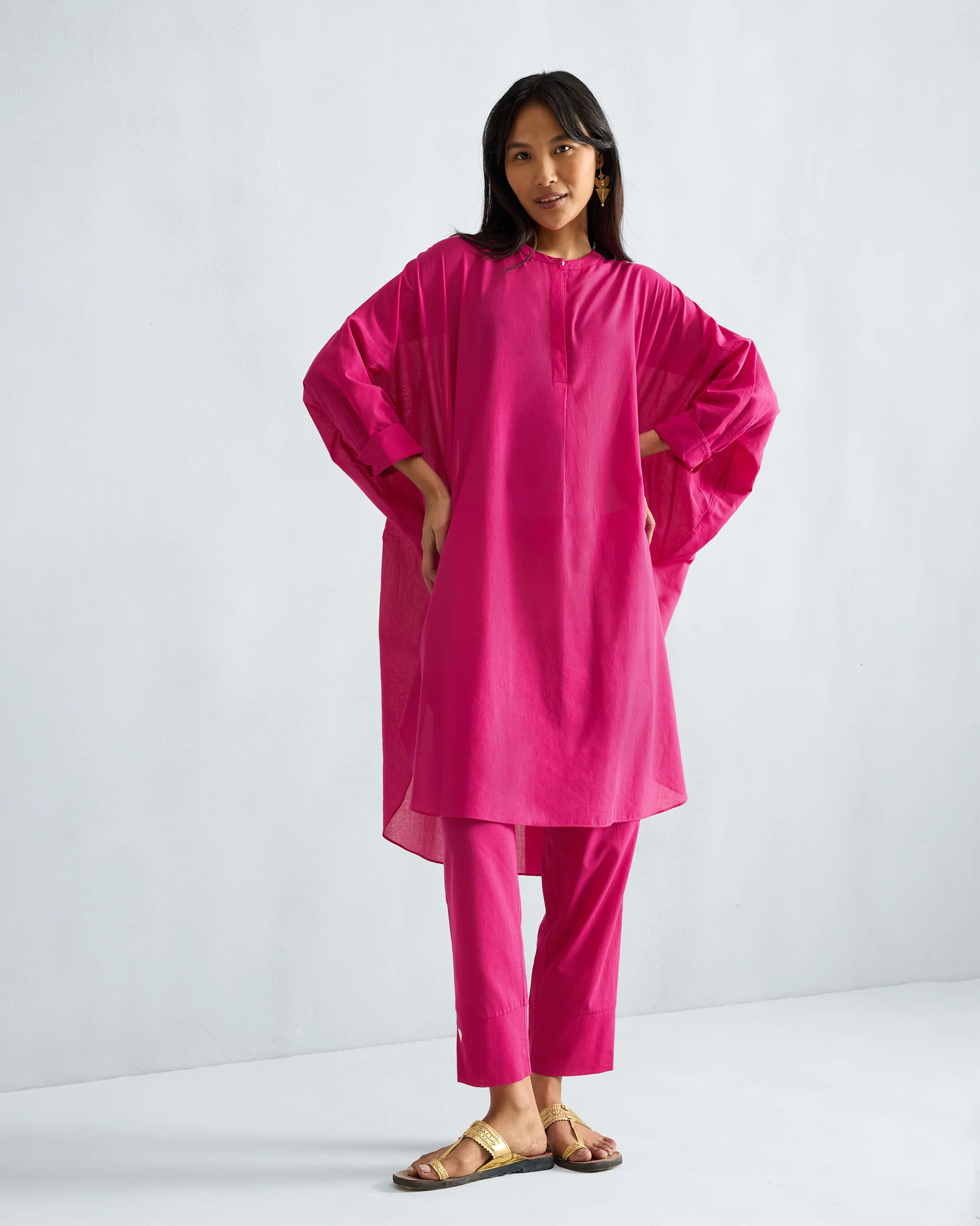 The Lazy Sunday Tunic Set - Fuchsia - Image 5