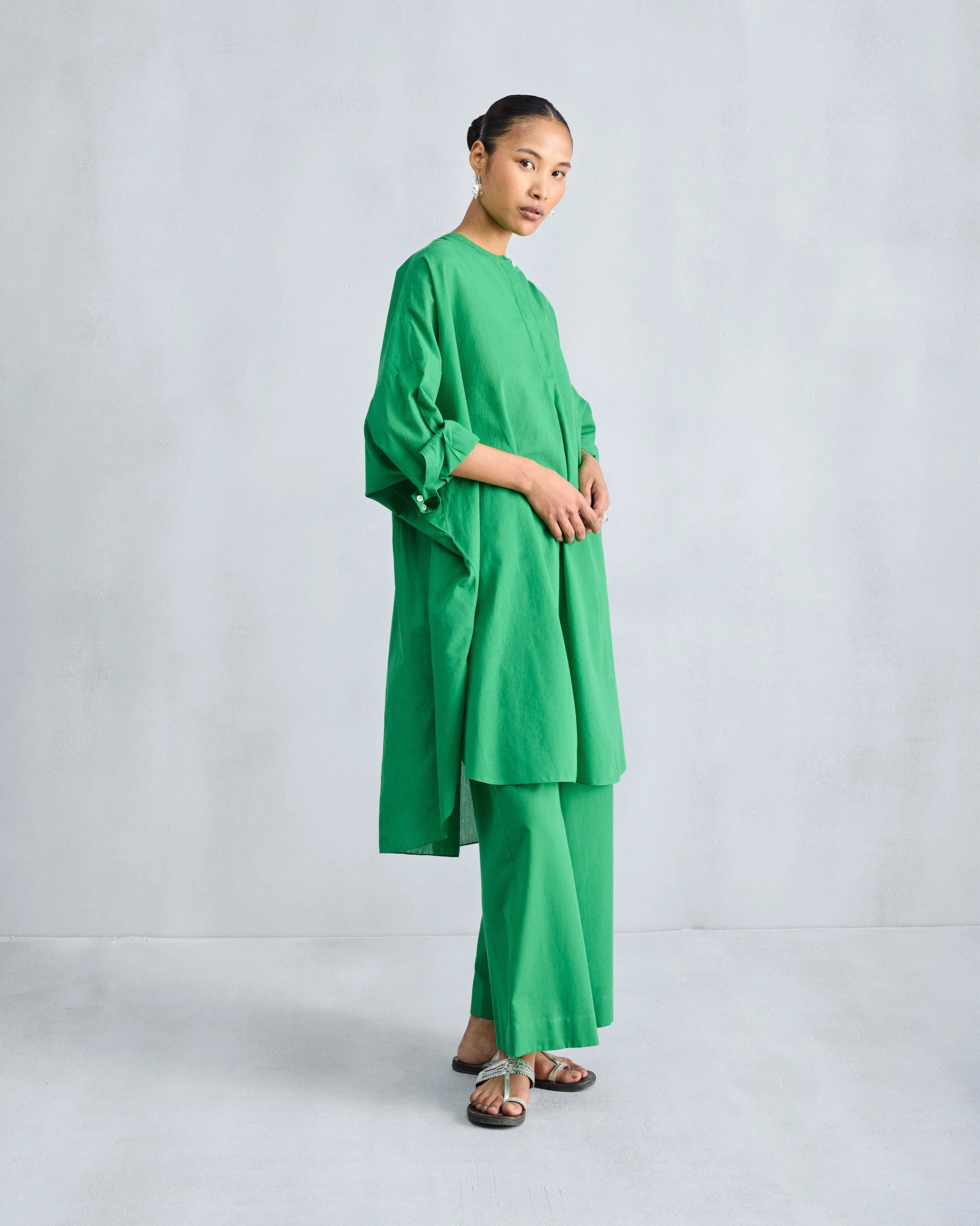 The Lazy Sunday Tunic Set - Green - Image 4