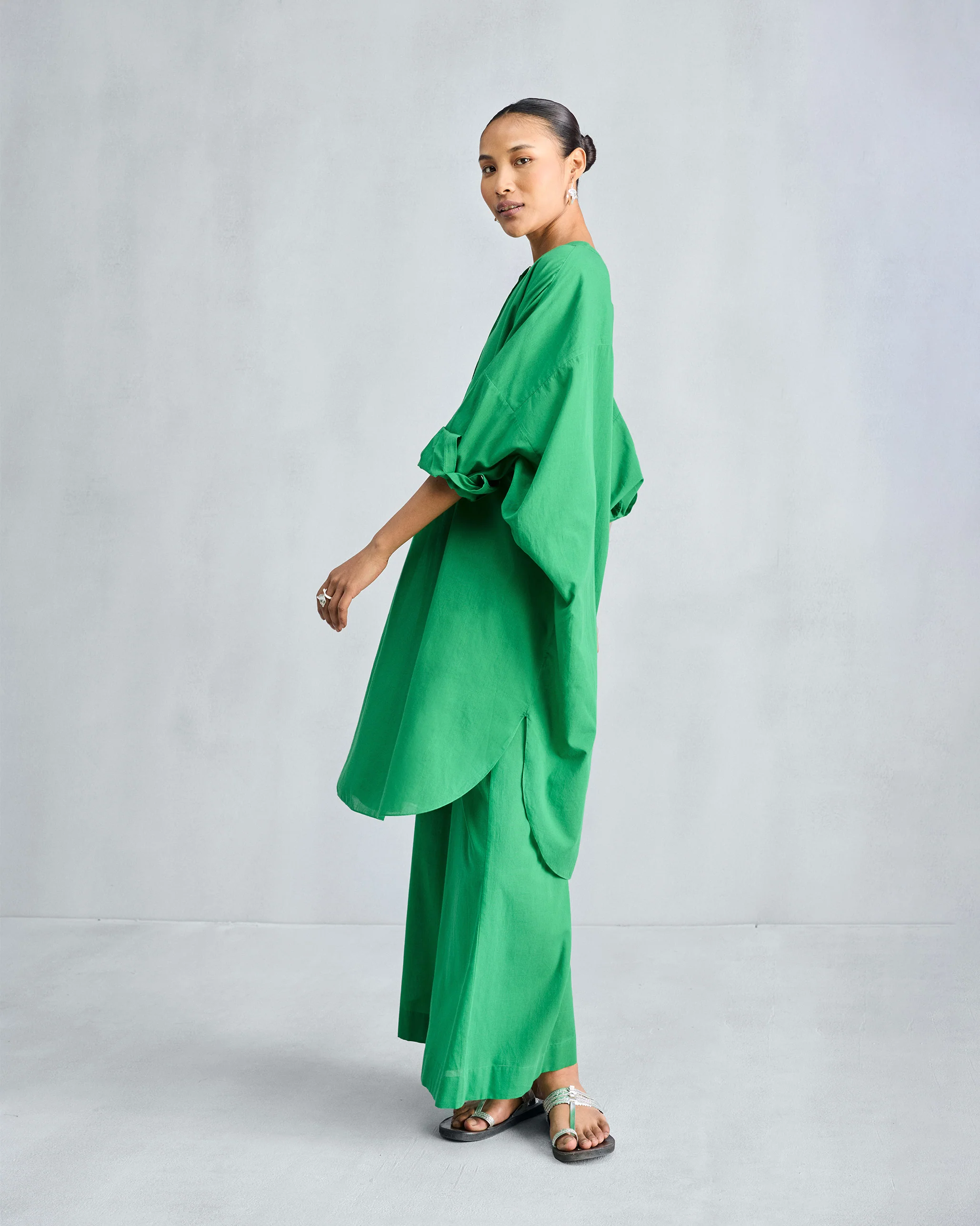 The Lazy Sunday Tunic Set - Green - Image 6