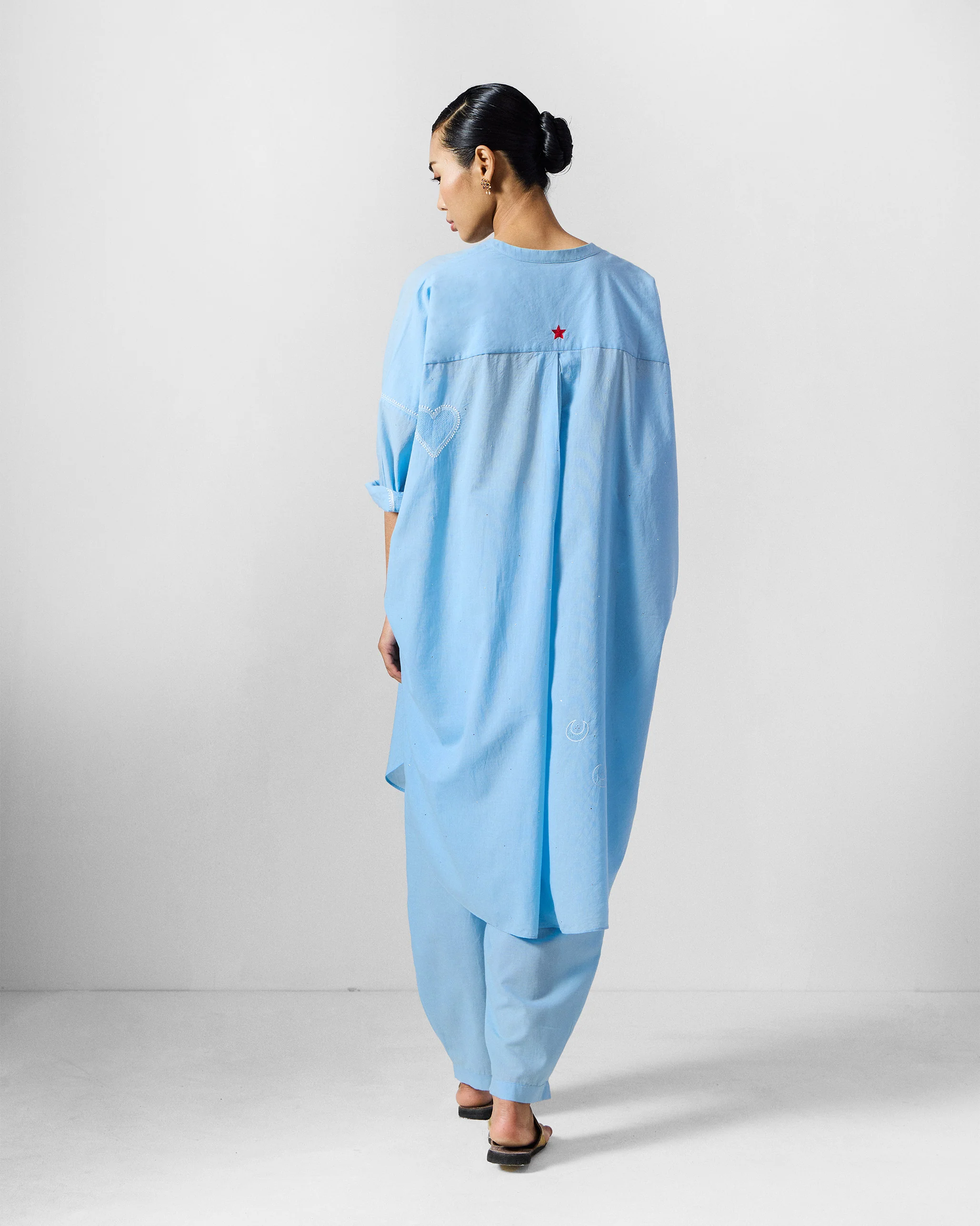 The Lazy Sunday Tunic Set - Ice Blue - Image 7