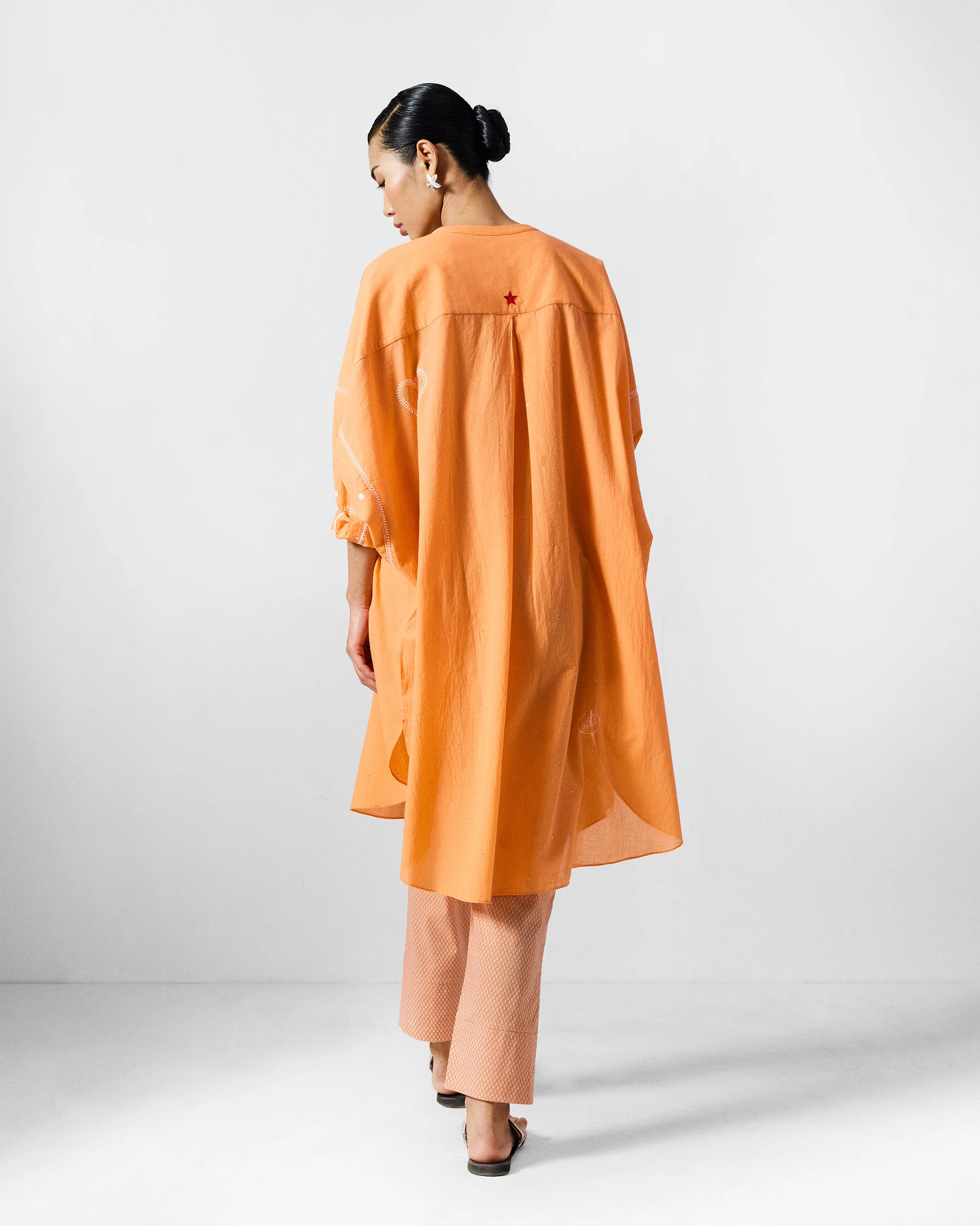The Lazy Sunday Tunic Set - Orange - Image 2
