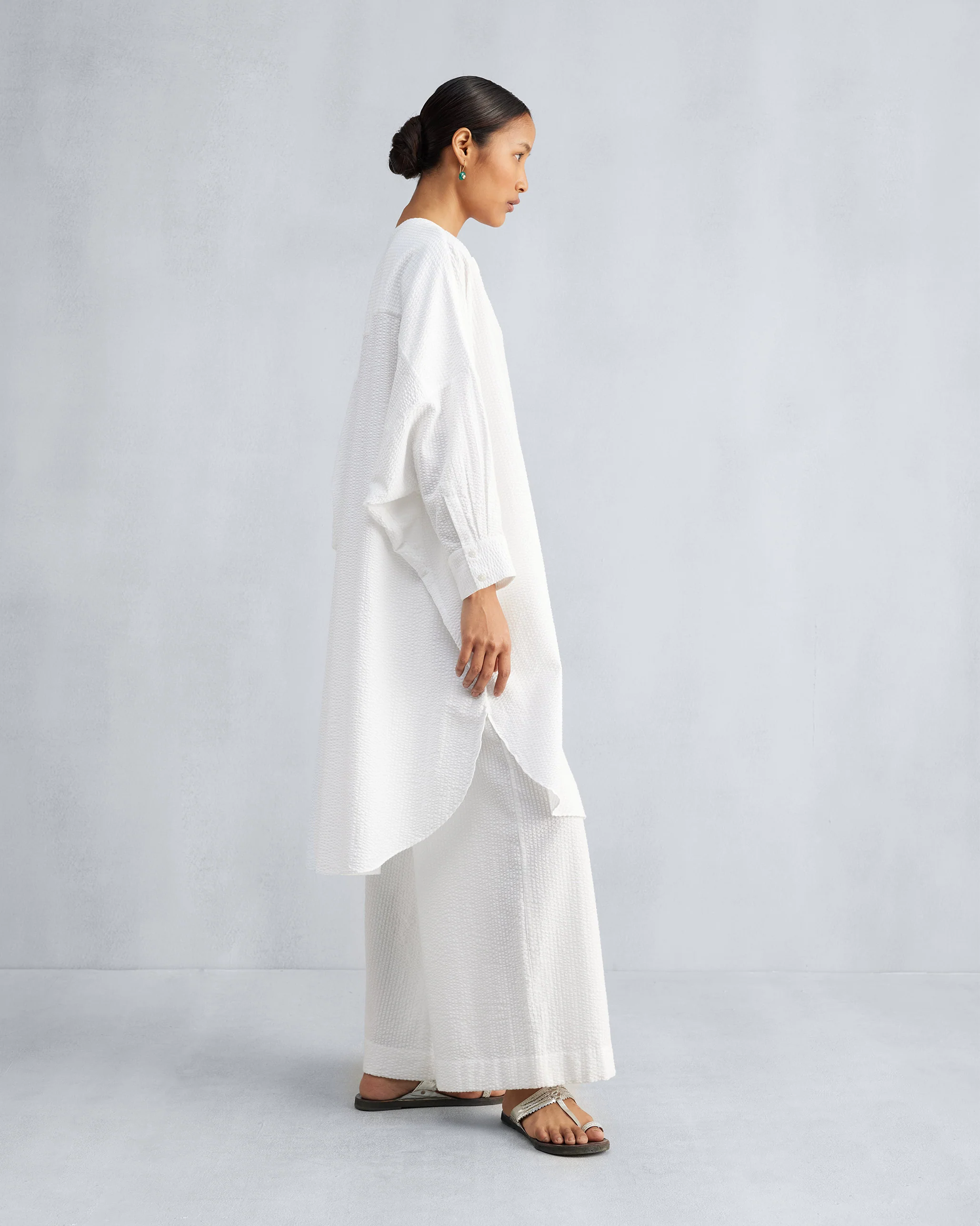 The Lazy Sunday Tunic Set - White - Image 3
