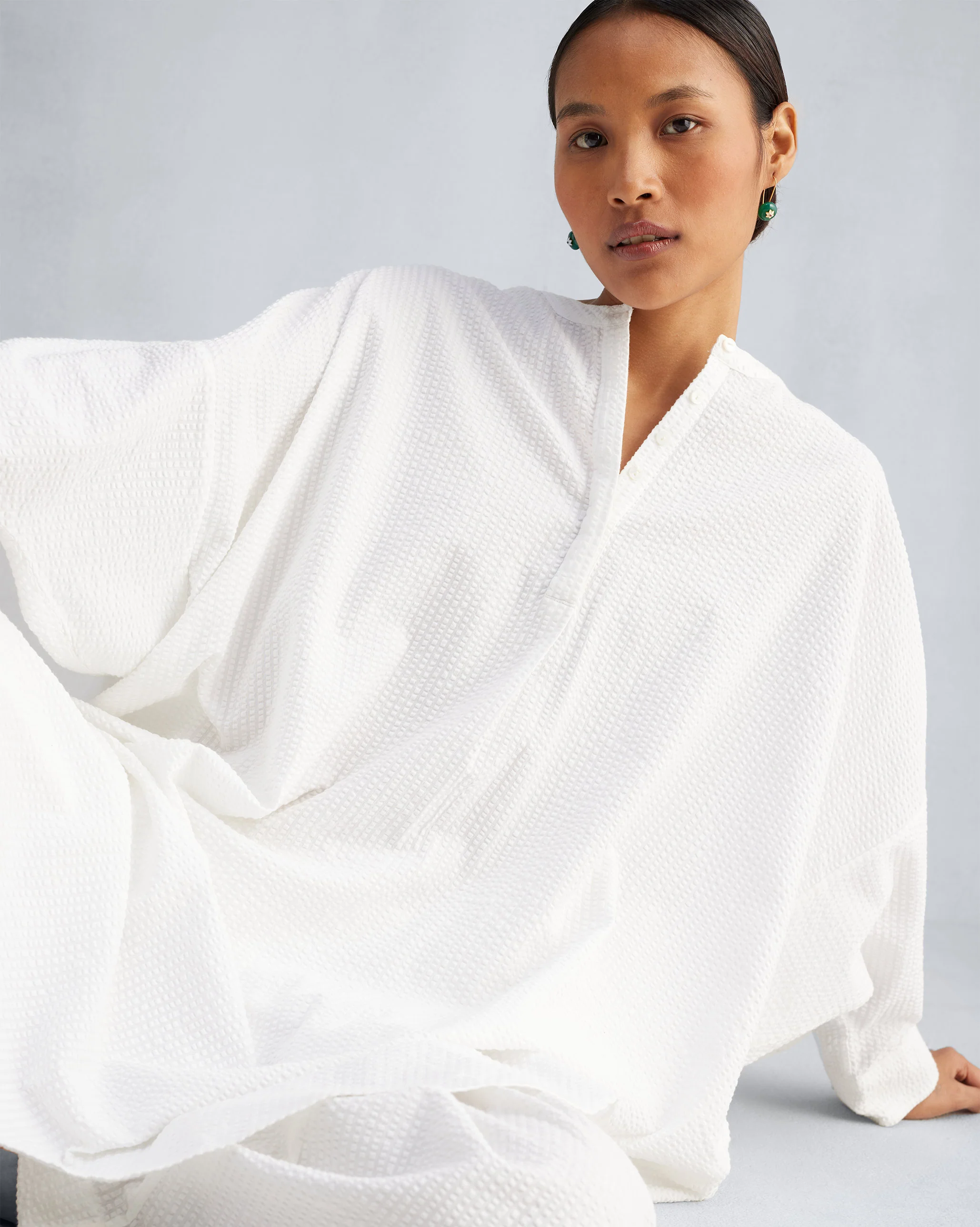 The Lazy Sunday Tunic Set - White - Image 6