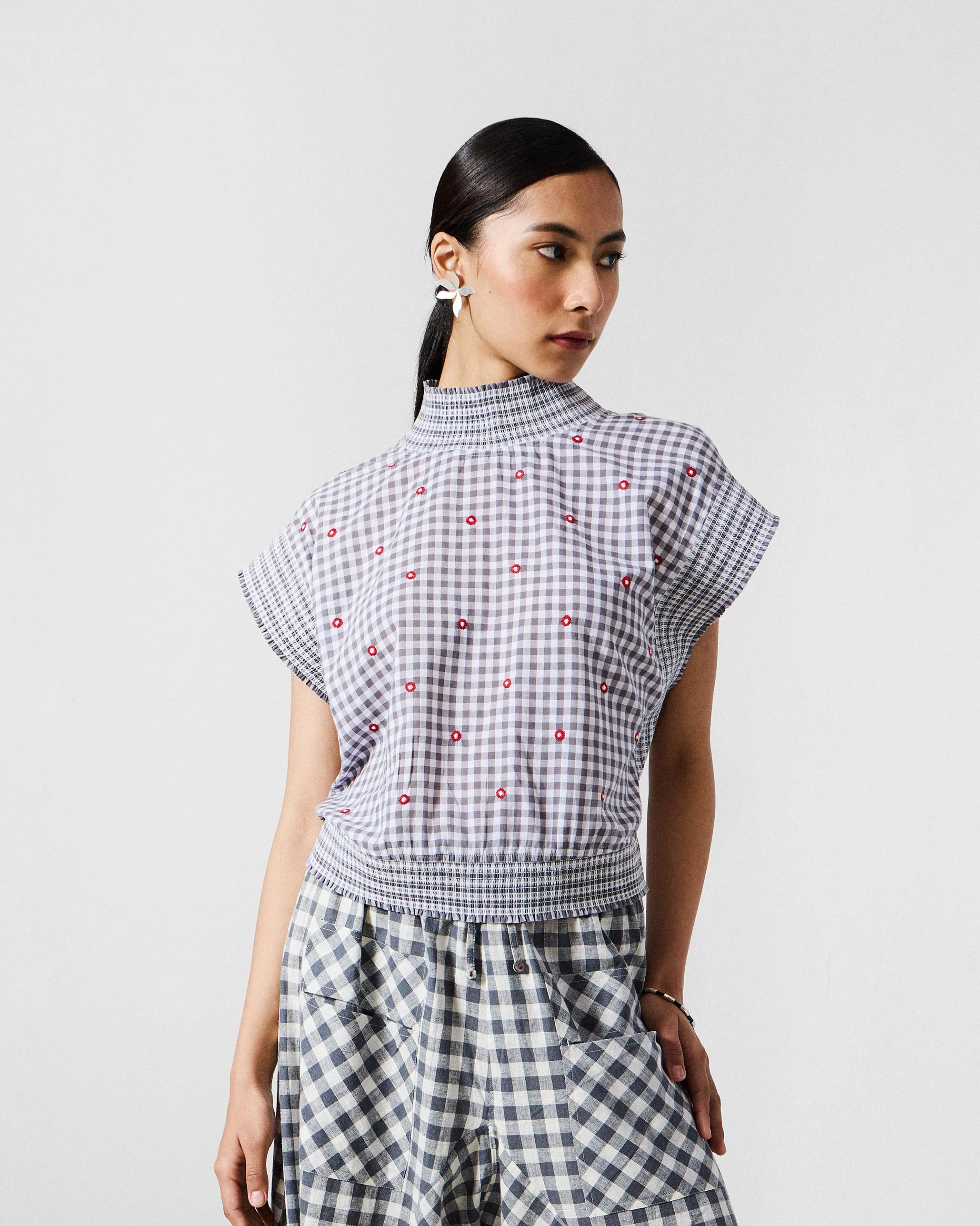 The Lehar Top Set - Grey & White - Image 2