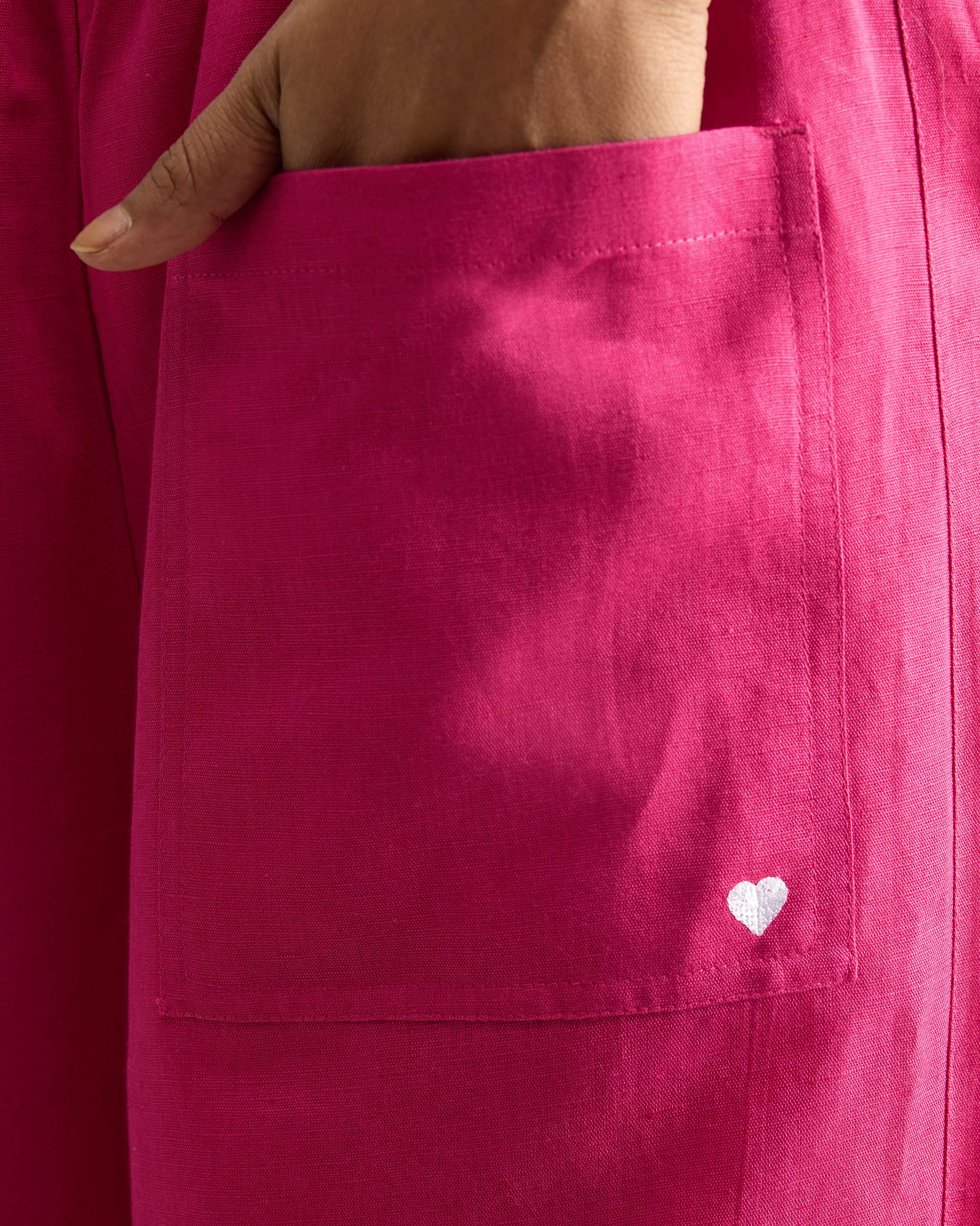The Mandarin Collar Top Set - Fuchsia - Image 6