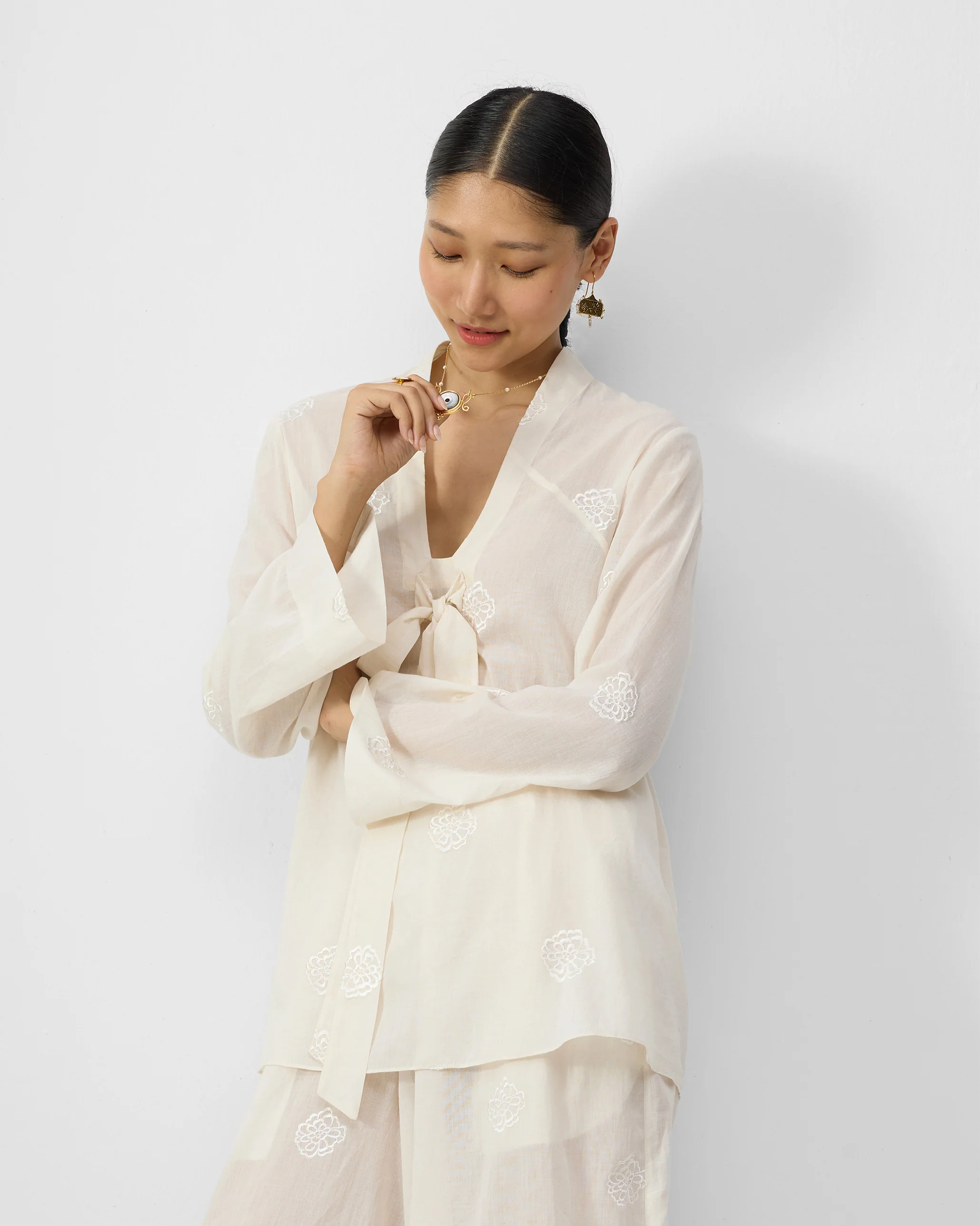 The Necktie Set - Ivory Embroidered - Image 8