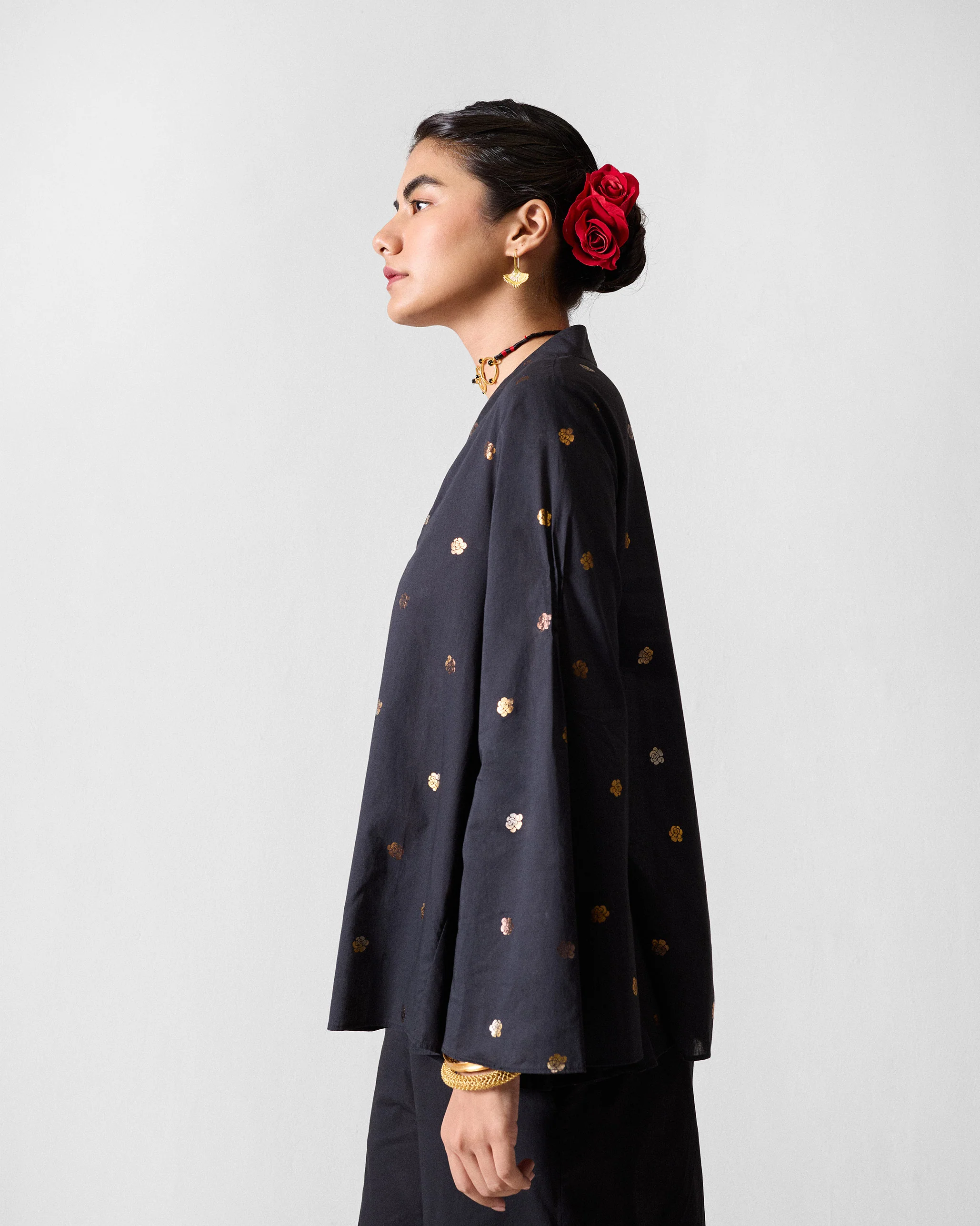 The Tangier Top Set - Black & Gold Printed - Image 4