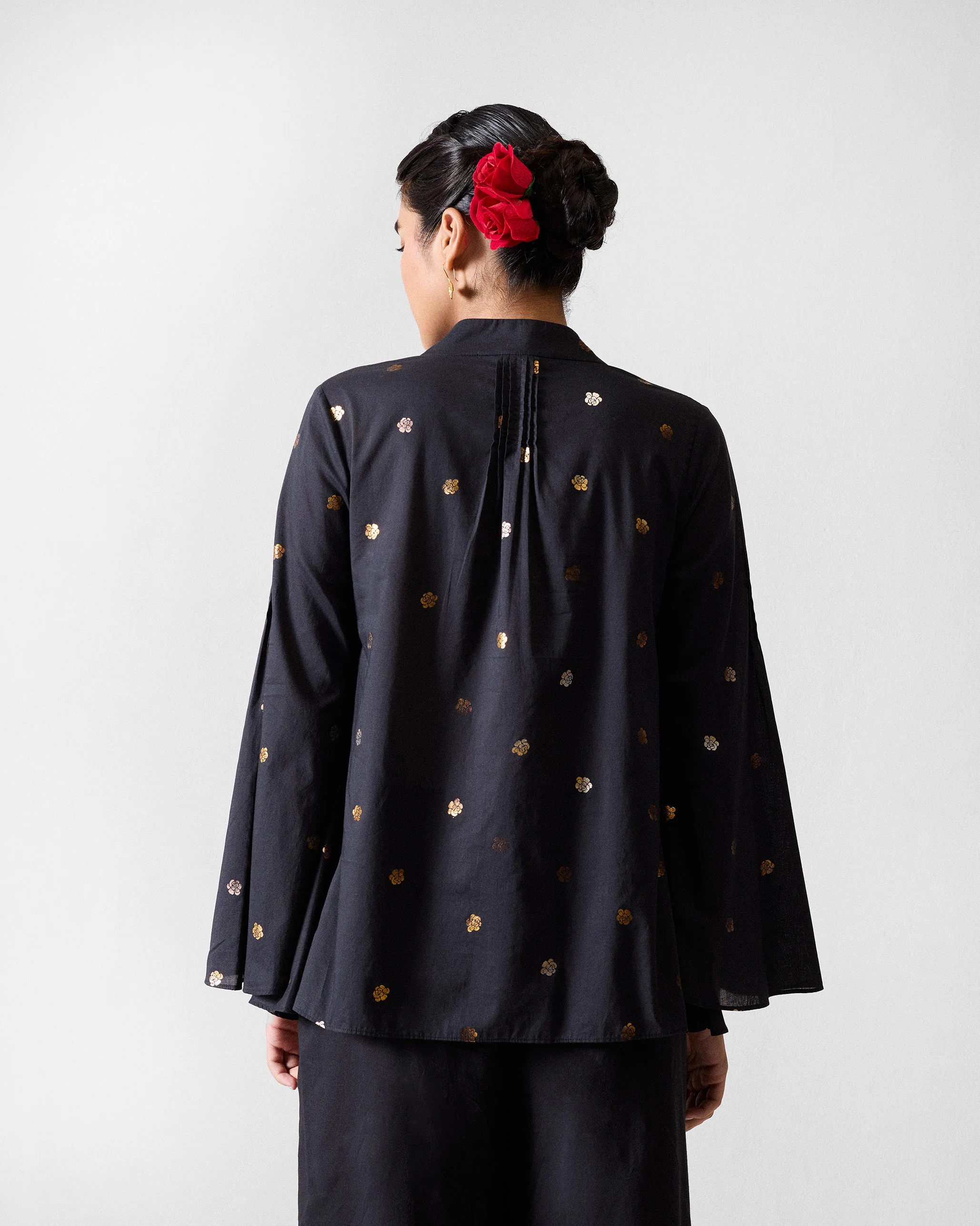 The Tangier Top Set - Black & Gold Printed - Image 5