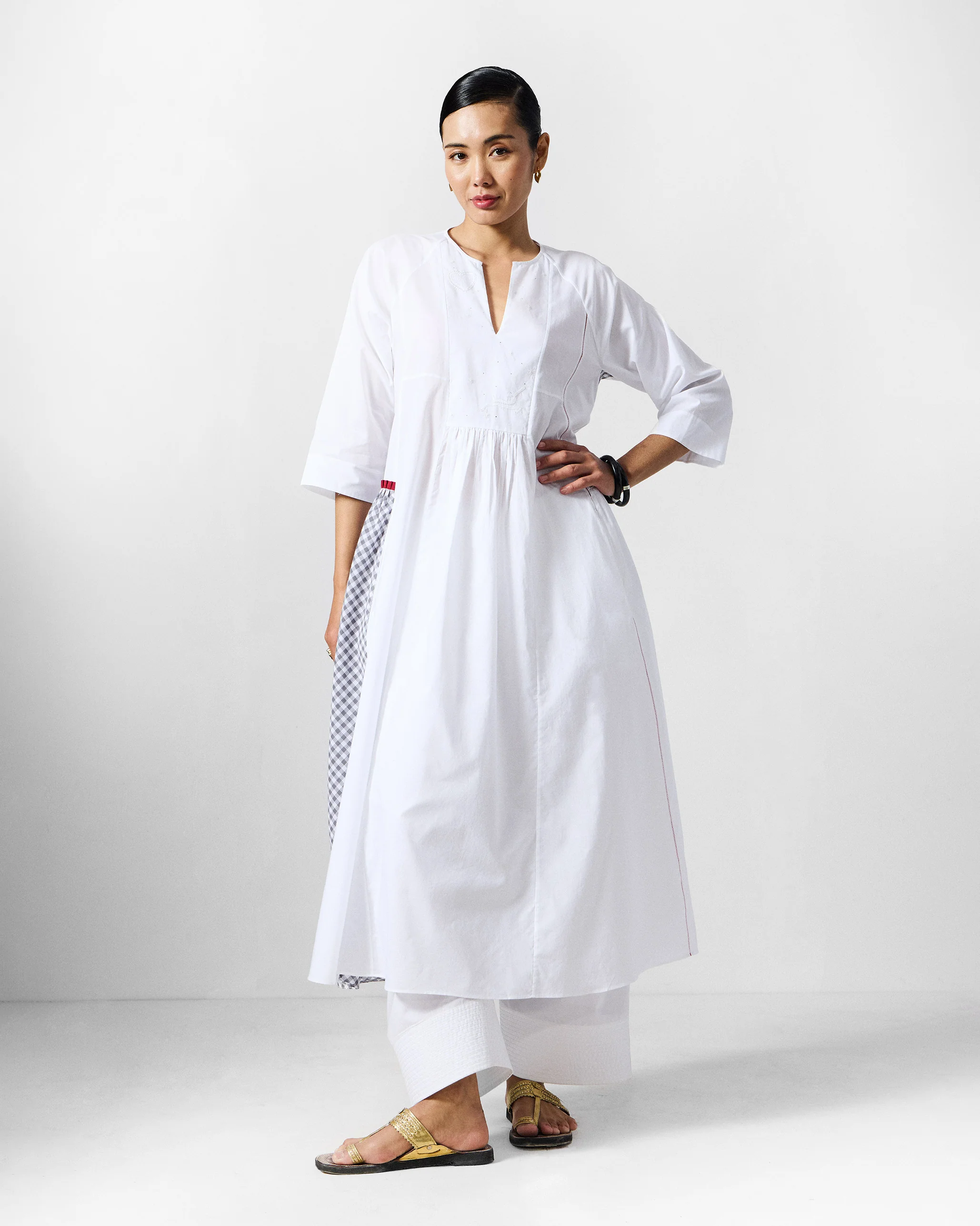The Torsa Kurta Set - White - Image 6