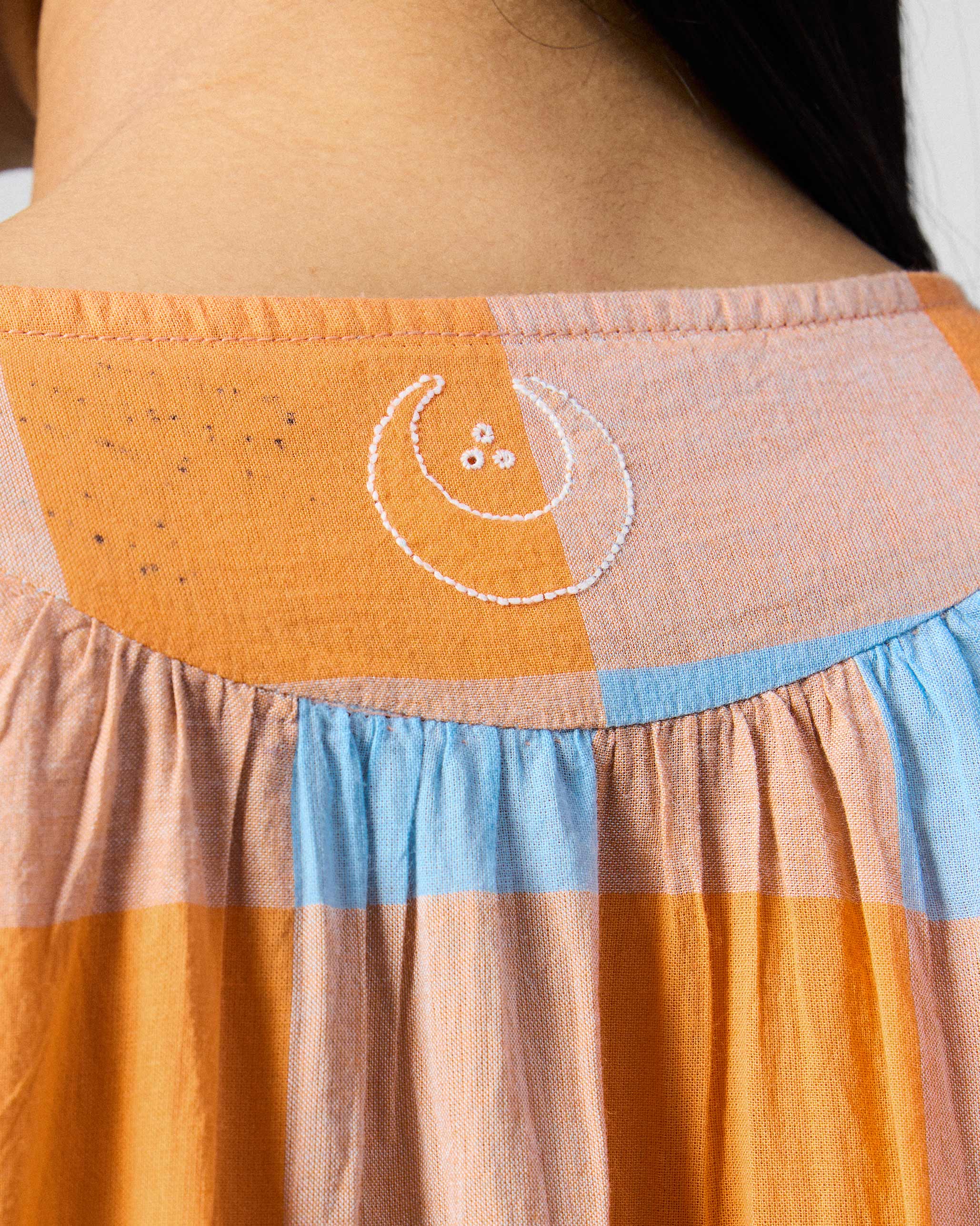 The Vaya Kaftan Set - Orange & White - Image 6