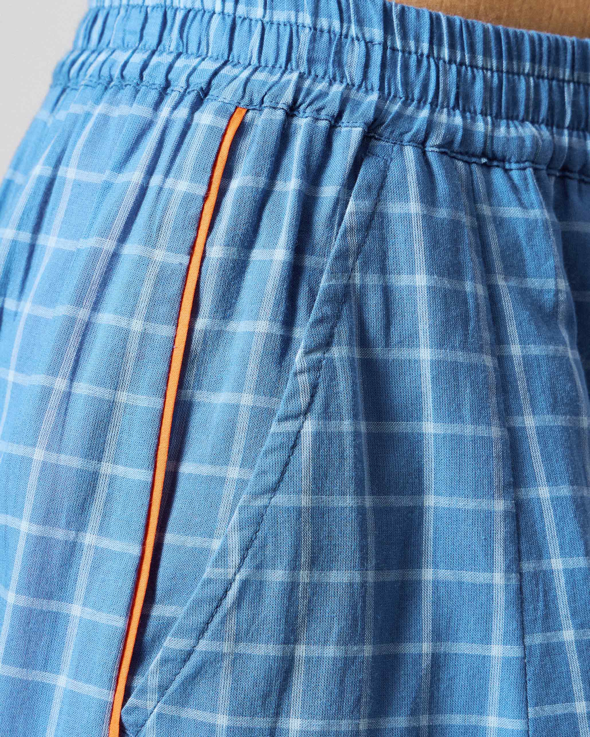Tia Pants - Riverside Blue & White Checks - Image 4