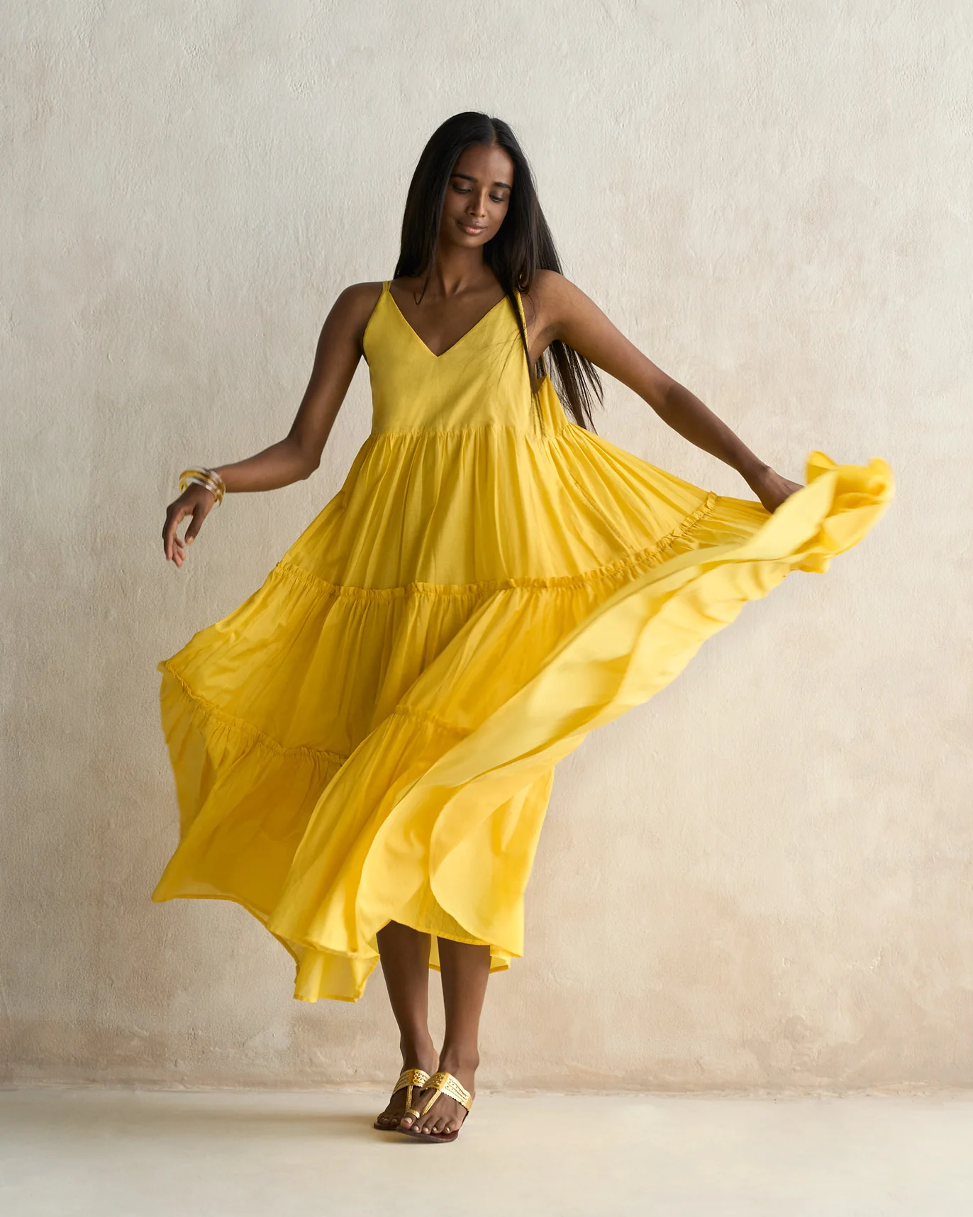 Tiered Dress - Yellow - Image 6