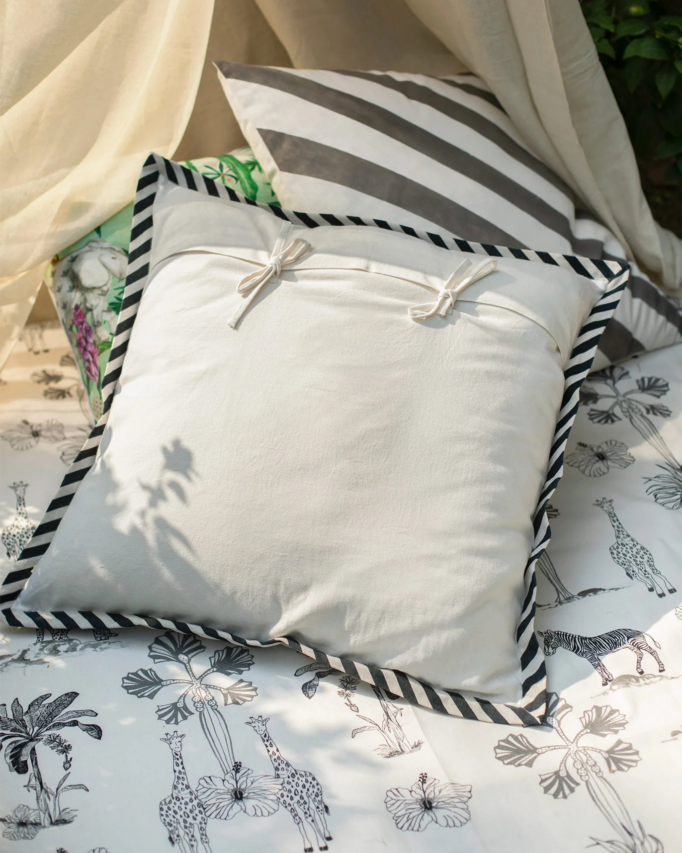Tile Euro Sham - Charcoal & White - Image 3