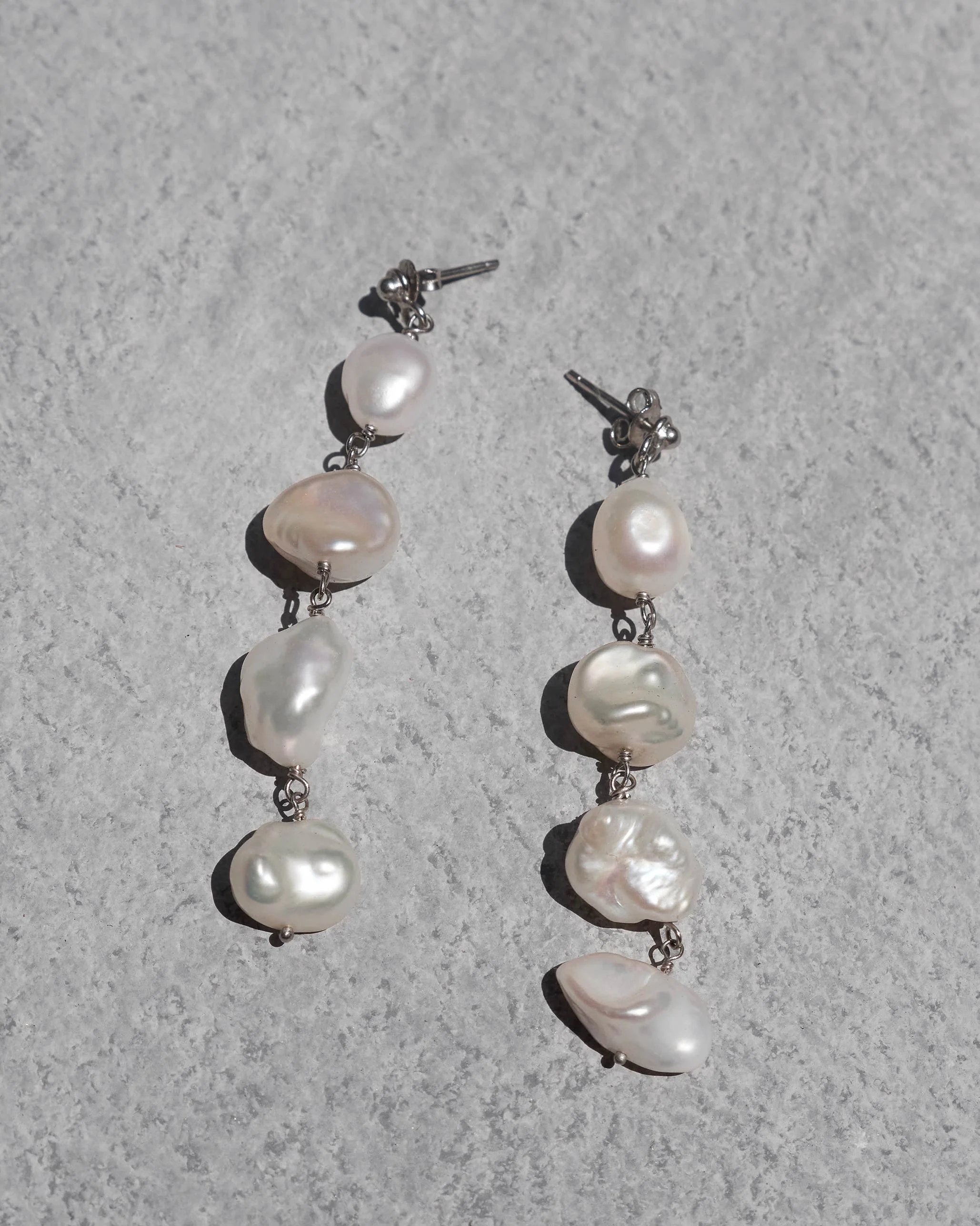 Tinsel Danglers - Pearl Silver - Image 2