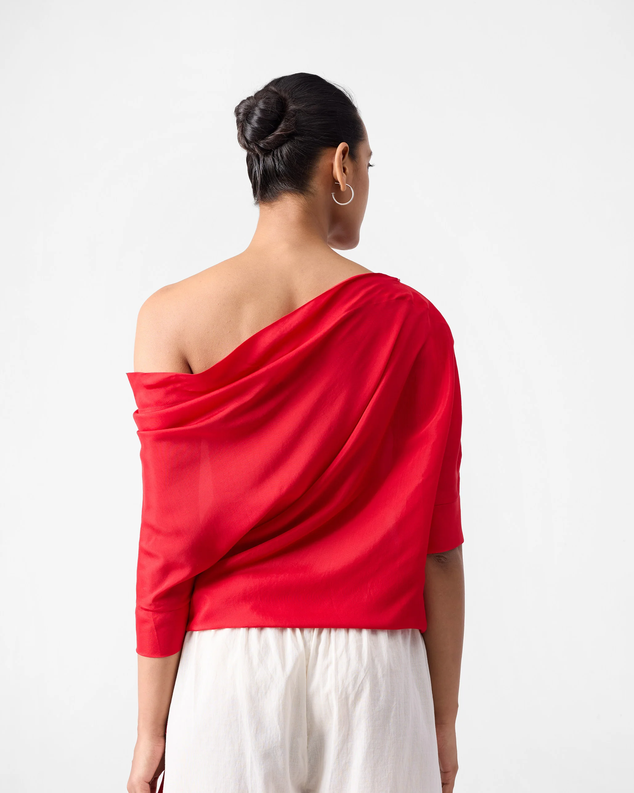 Tokyo Off Shoulder Top - Red - Image 2