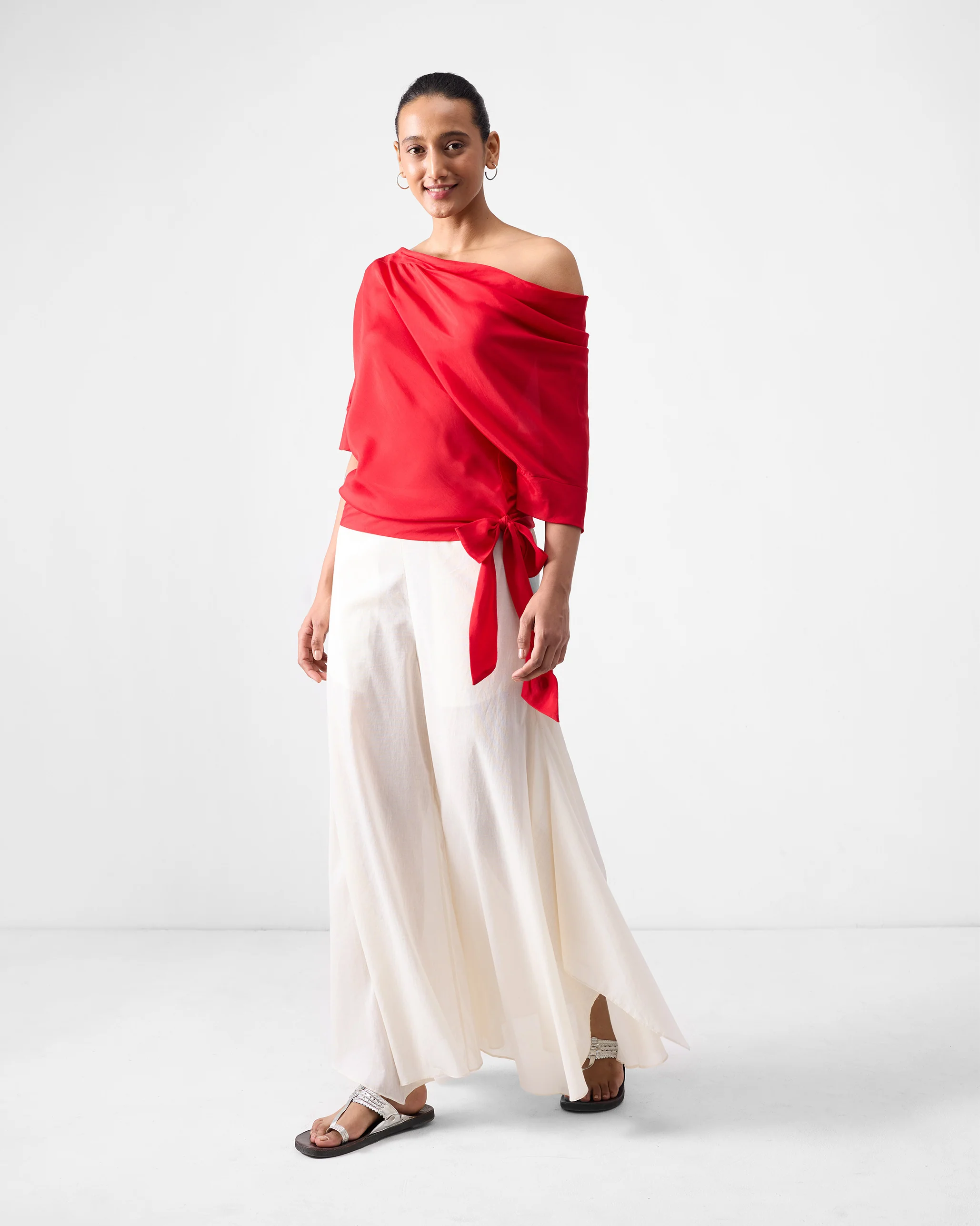 Tokyo Off Shoulder Top - Red - Image 6