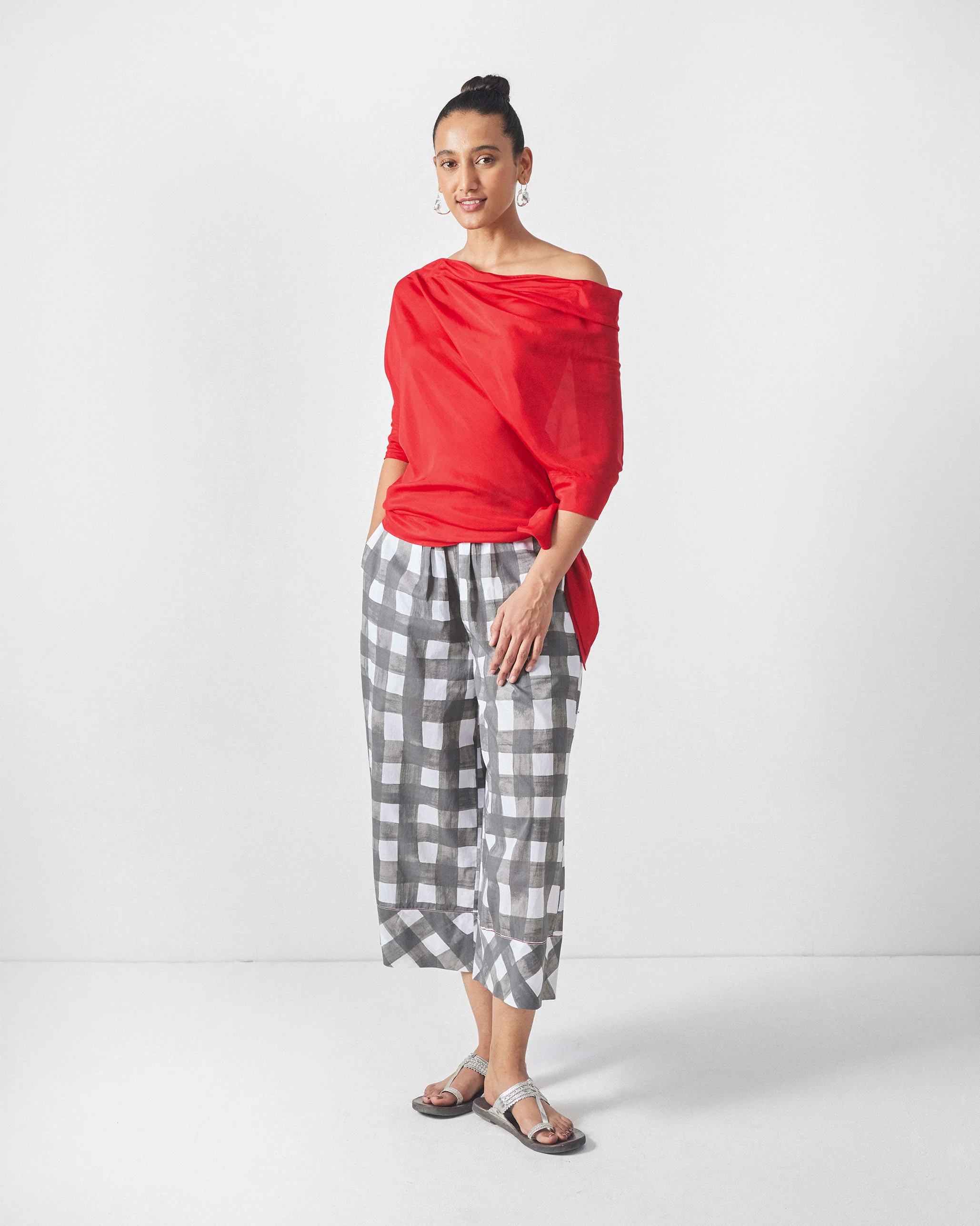 Tokyo Off Shoulder Top - Red - Image 8