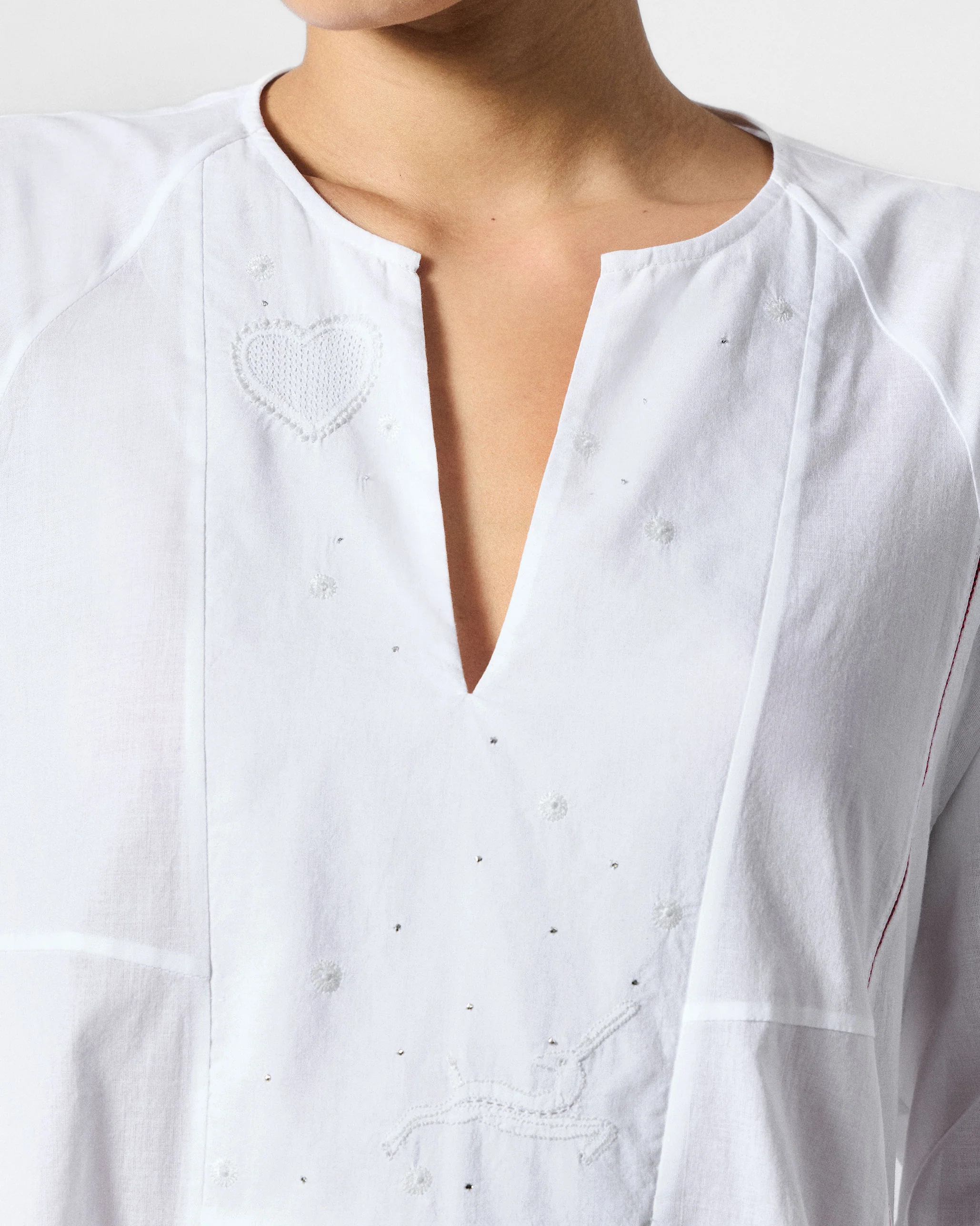 Torsa Kurta - White Embroidered - Image 4