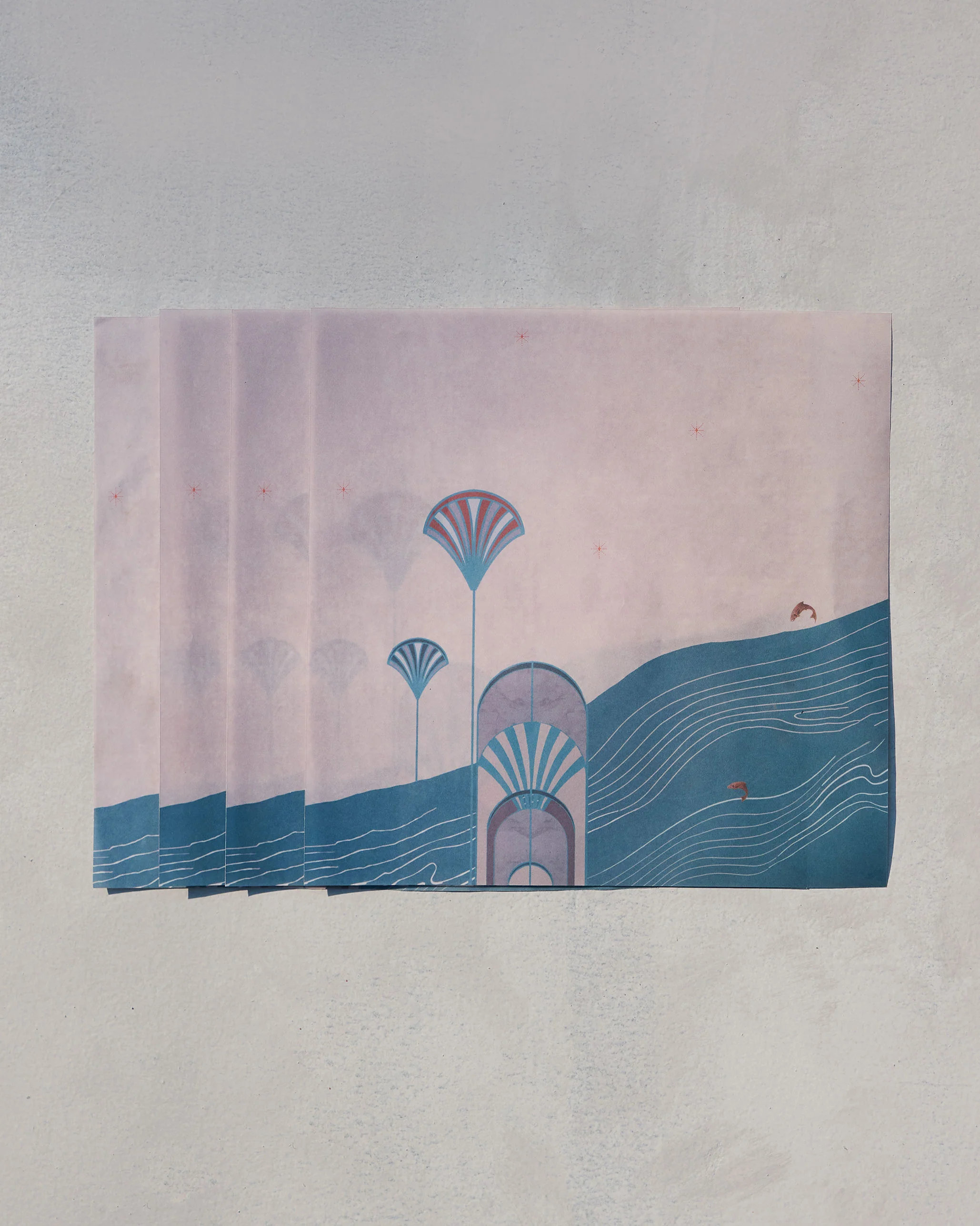 Tranquil Parchment Paper (Set of 4) - Image 3