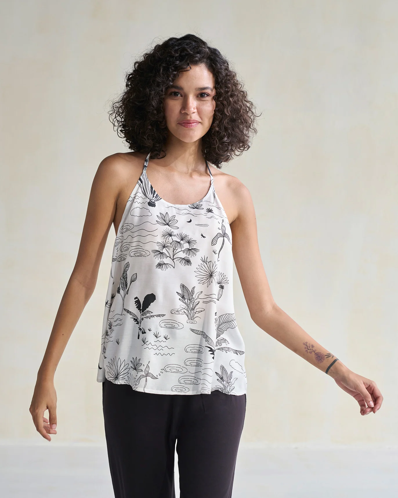 Tranquila Camisole - Ivory & Black - Image 5