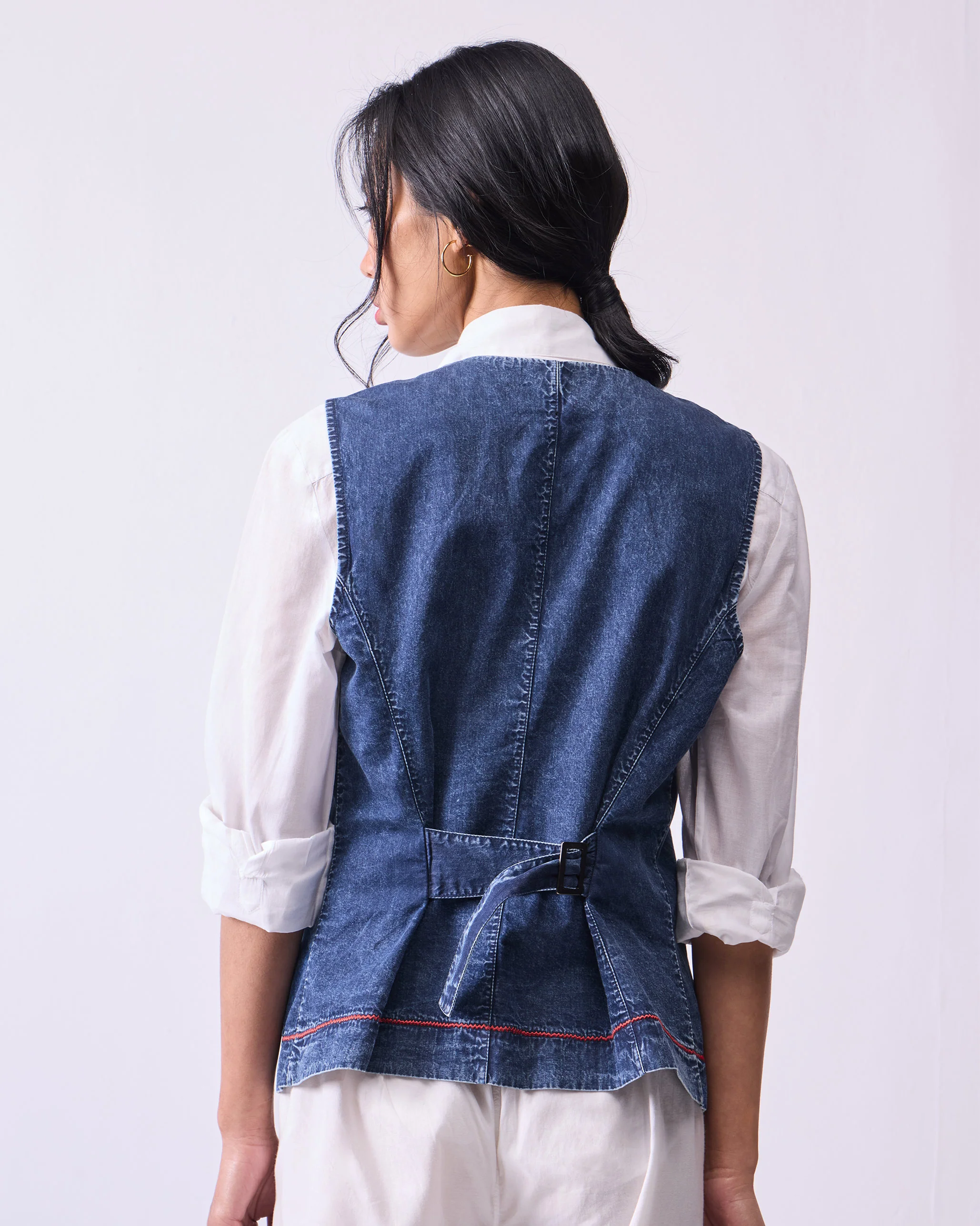 Travel Waistcoat - Denim - Image 3