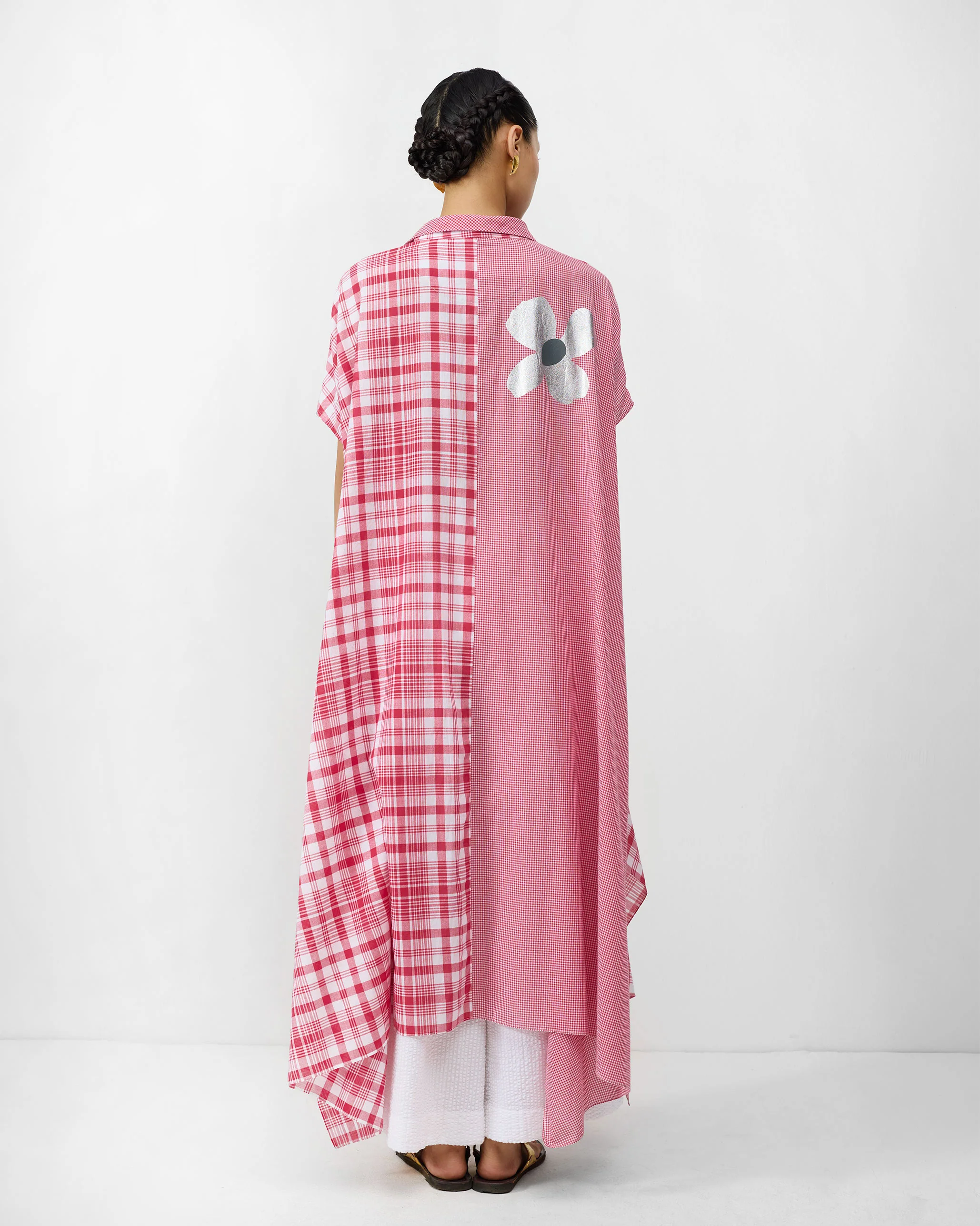 Treasure Kurta - Watermelon & White Checks - Image 2