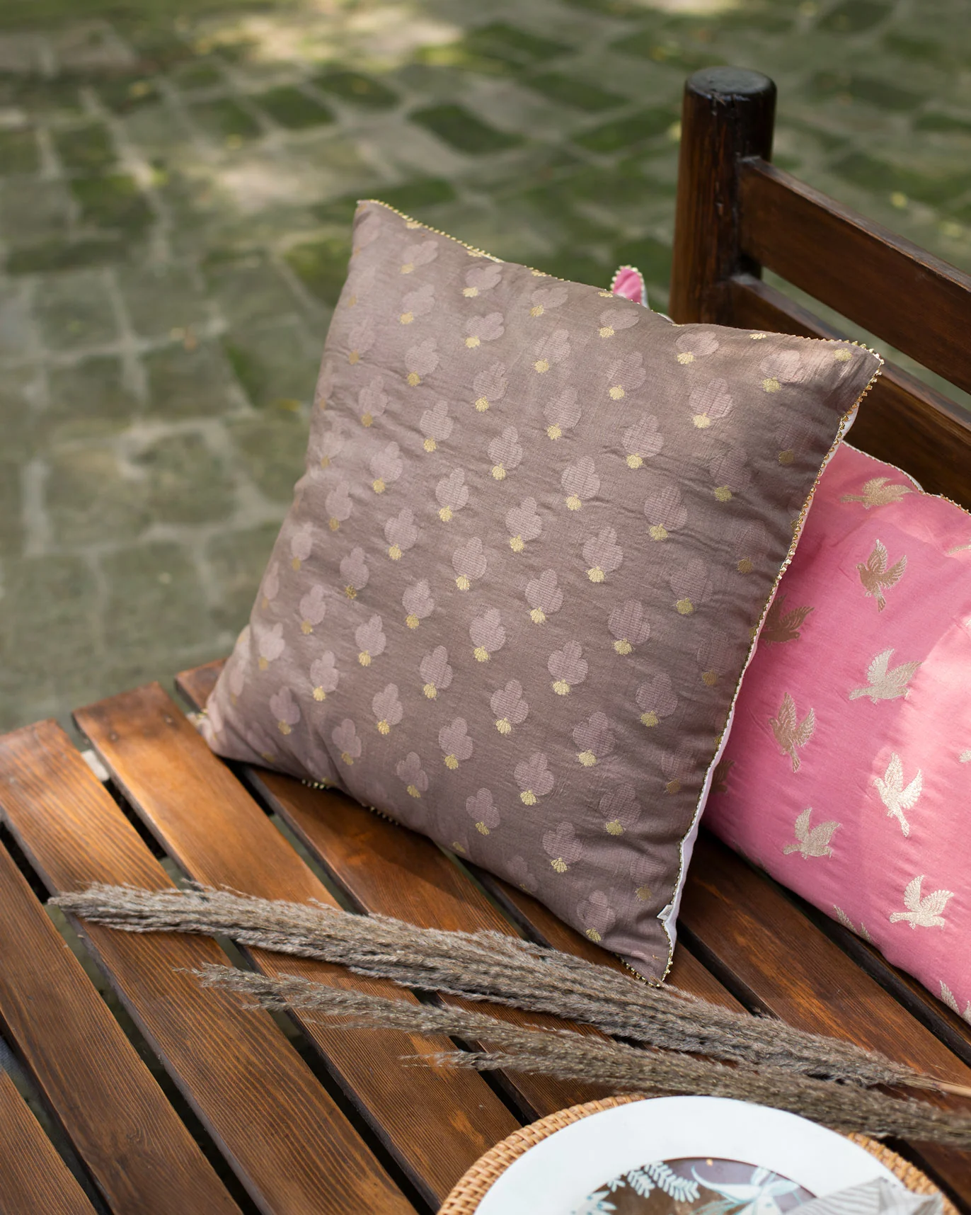 Trefle Cushion Cover - Taupe - Image 2