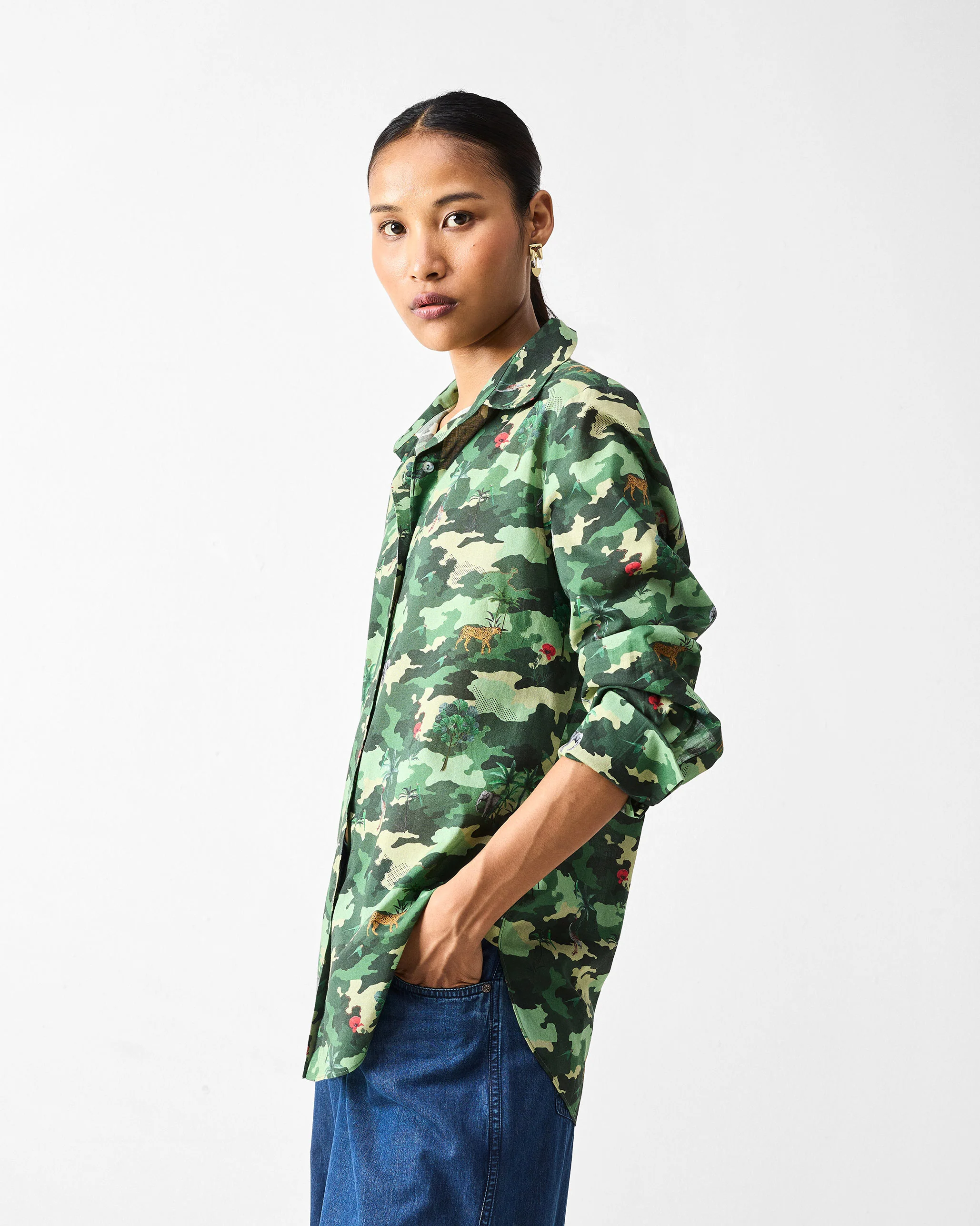 Tropico Shirt - Green Printed - Image 3