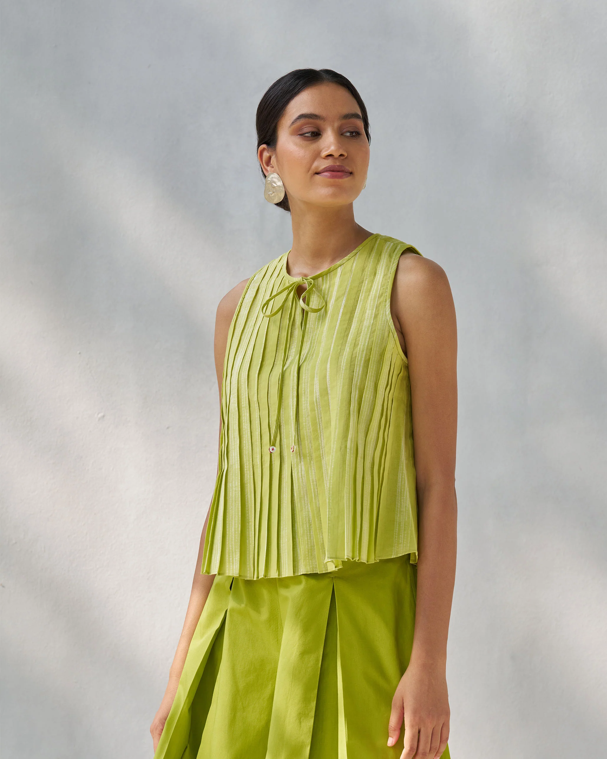 Trumpet Top - Lime & Ivory - Image 4