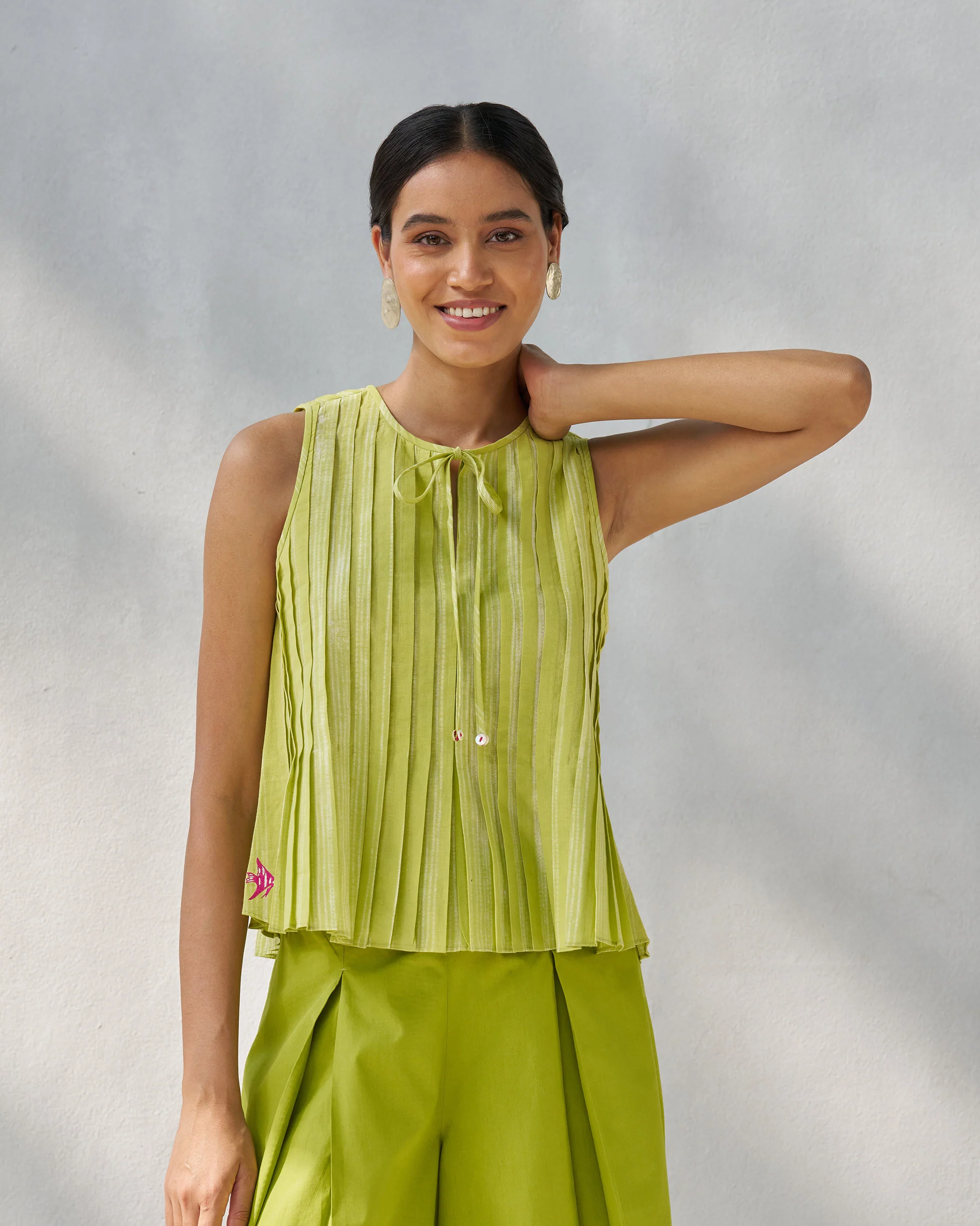 Trumpet Top - Lime & Ivory - Image 6