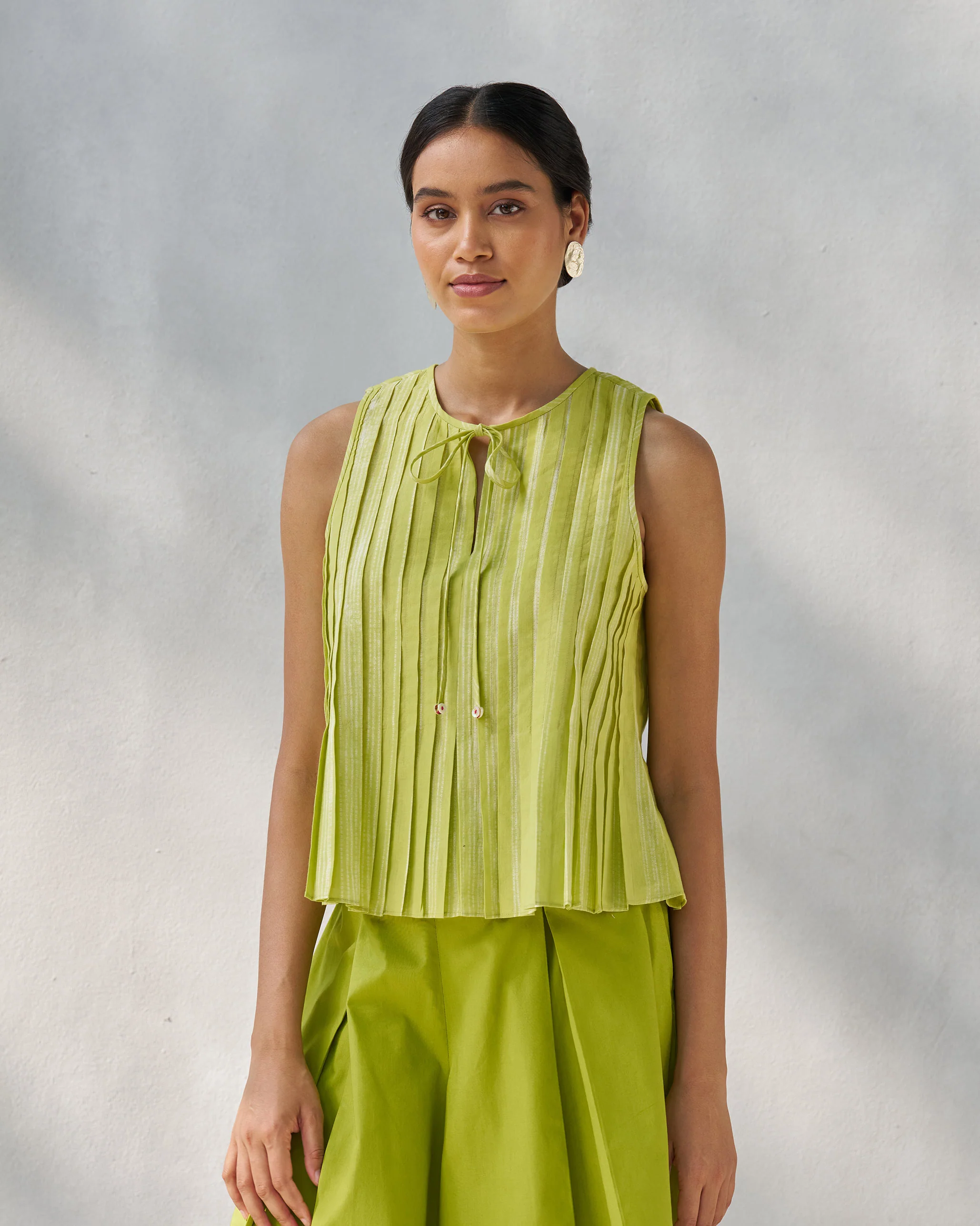 Trumpet Top - Lime & Ivory - Image 7