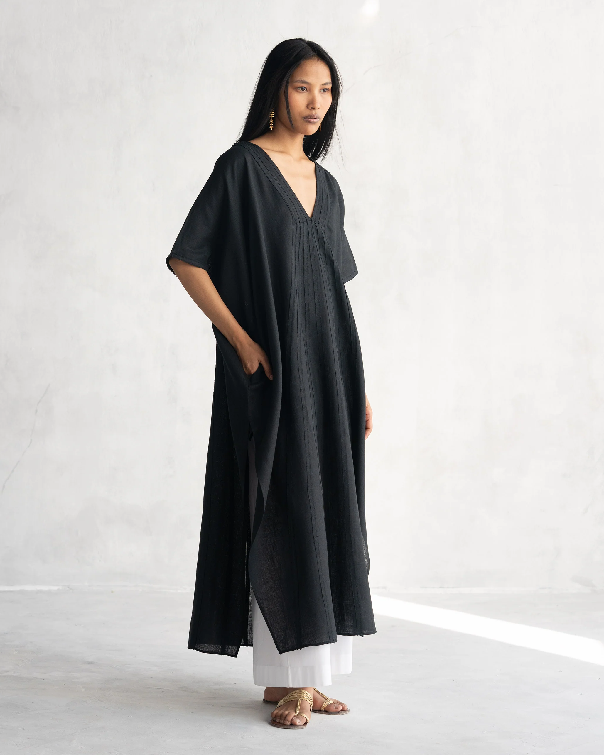 Tulum Kaftan - Black - Image 3